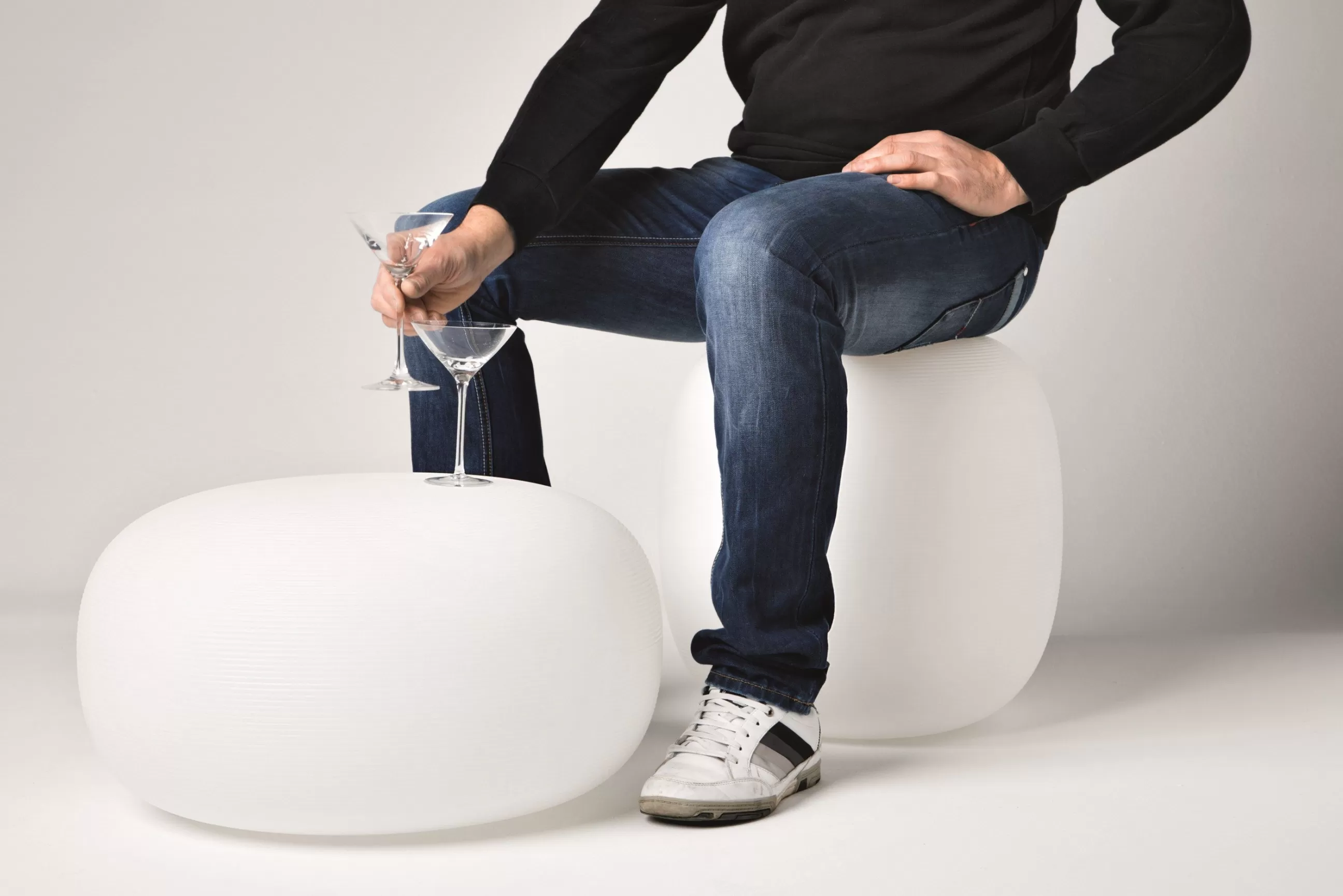 Poufs>MyYour Pouf Pandora Small Plastique / O 55 X H 31 Cm - Blanc