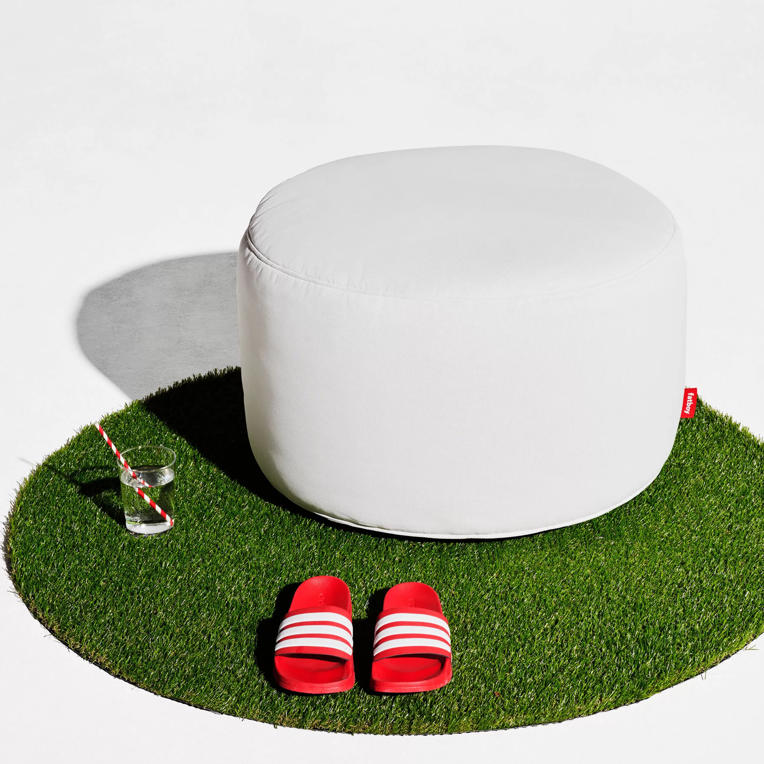 Poufs>Fatboy Pouf Point Large Outdoor Tissu Vert / O 70 X H 40 Cm - Bleu-Vert Seafoam