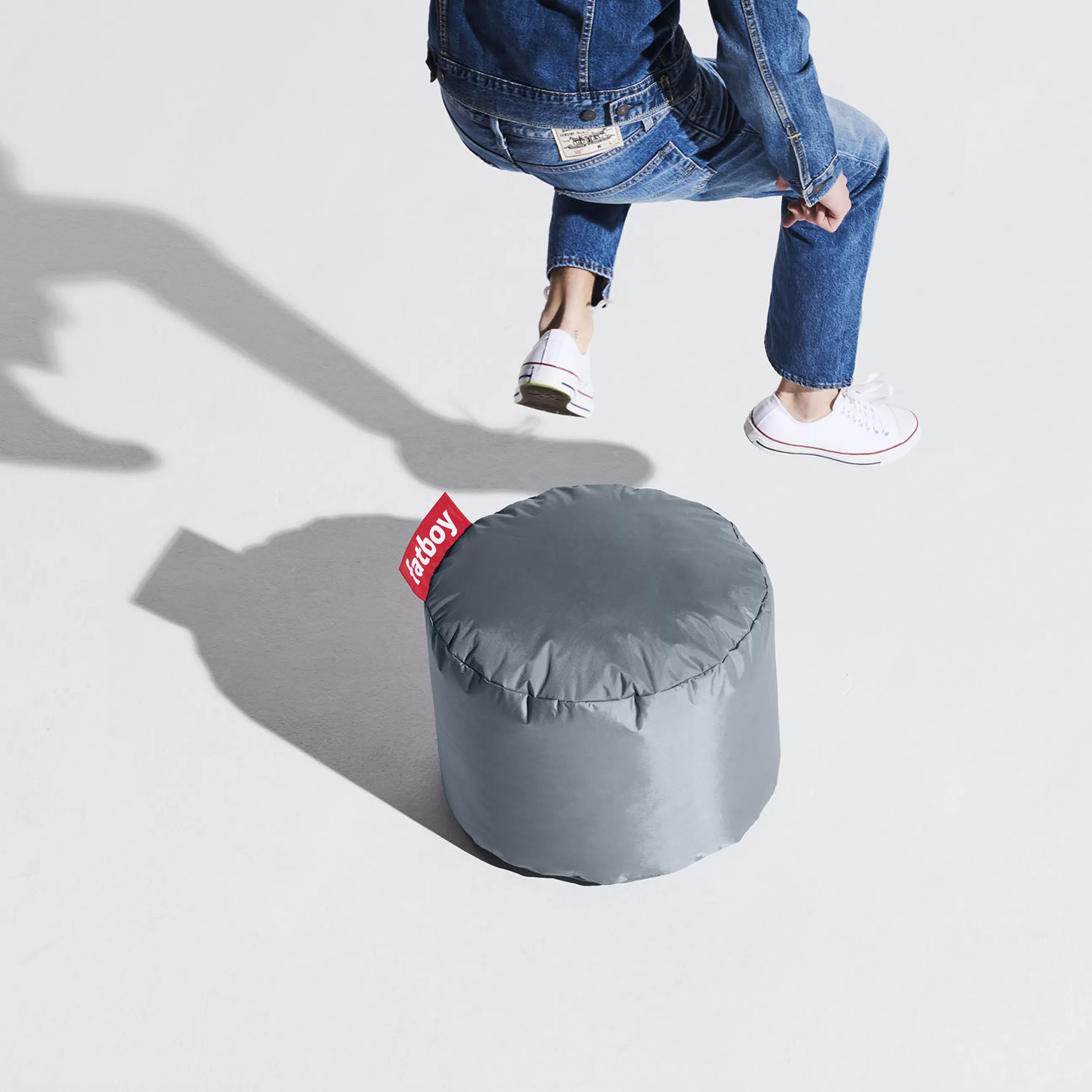 Mobilier Kids>Fatboy Pouf Point Original Tissu Gris/ Nylon - O 50 Cm - Argent