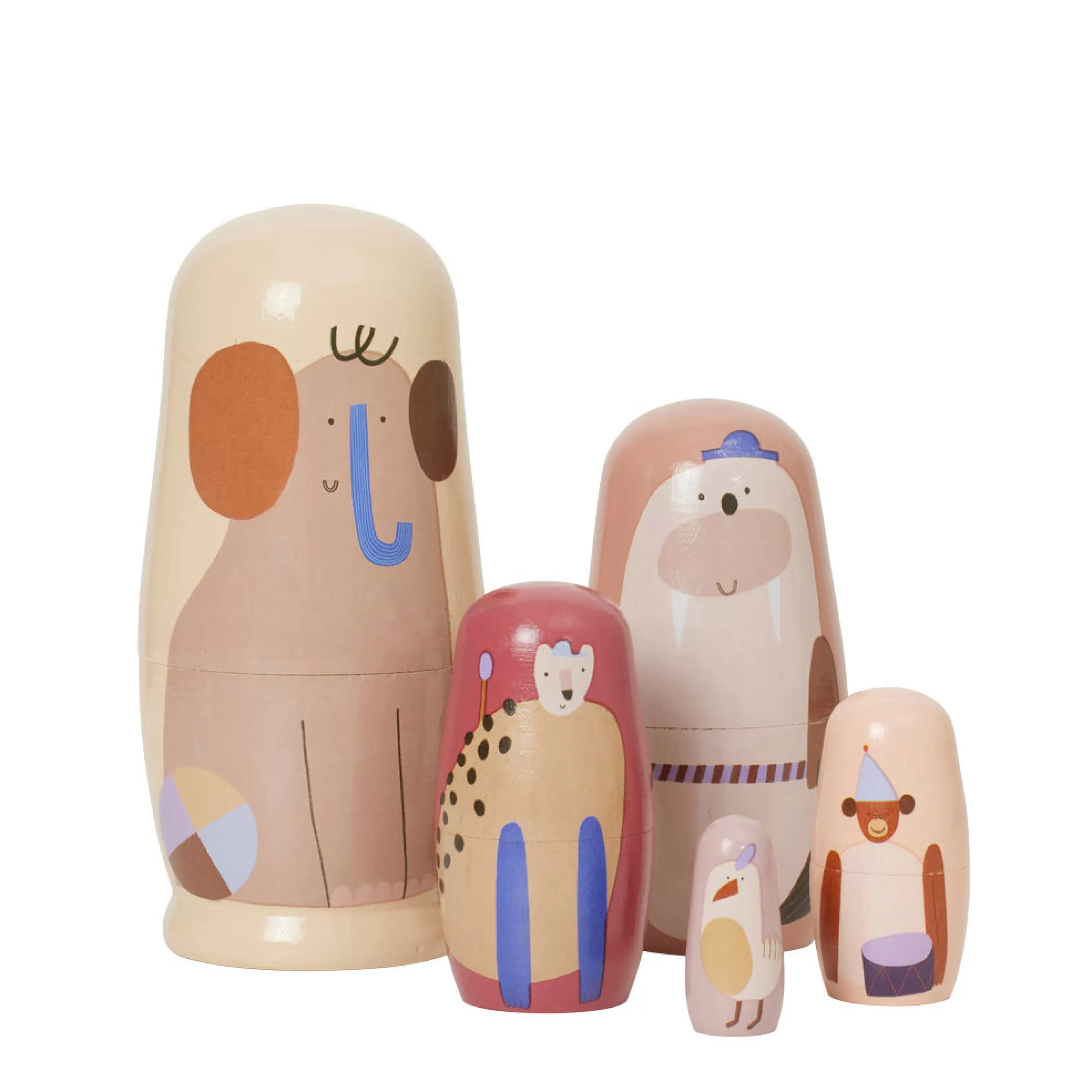 Jeux Et Loisirs>Ferm Living Poupees Russes Critter Bois/ Bois Fsc - Multicolore