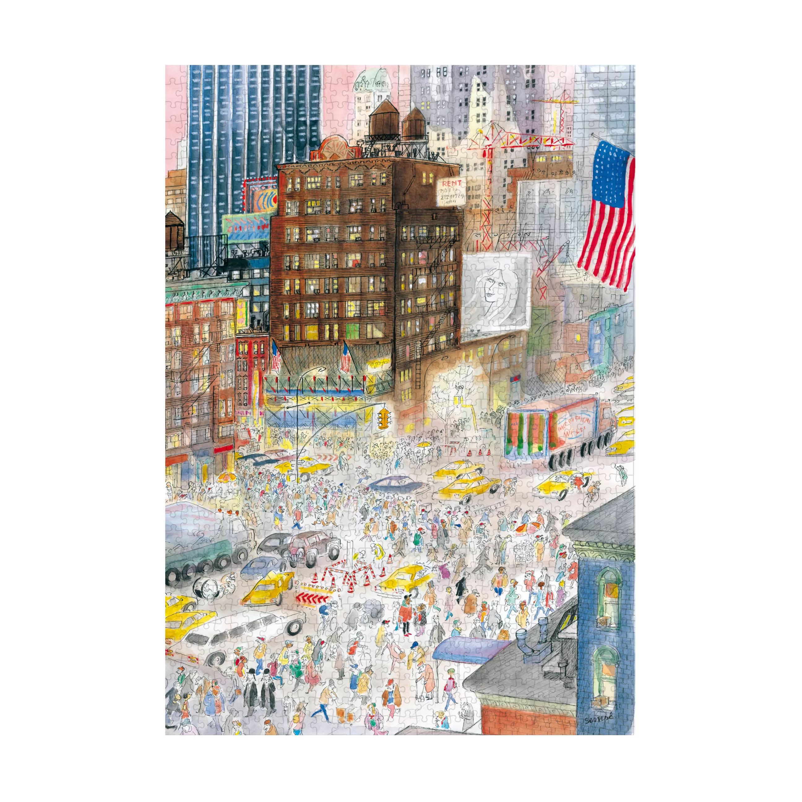 Jeux Et Loisirs>Image Republic Puzzle Sempe - Papier / 68 X 49 Cm - 1000 Pieces - Multicolore