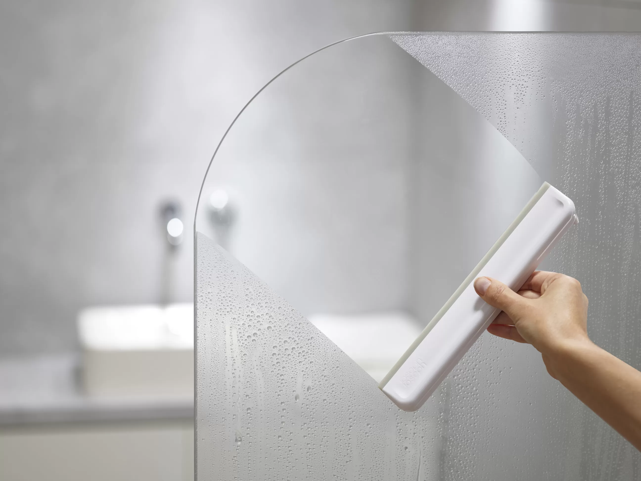 Accessoires Salle De Bains>Joseph Joseph Raclette De Douche Easystore Plastique Blanc / Compacte - Gris Clair