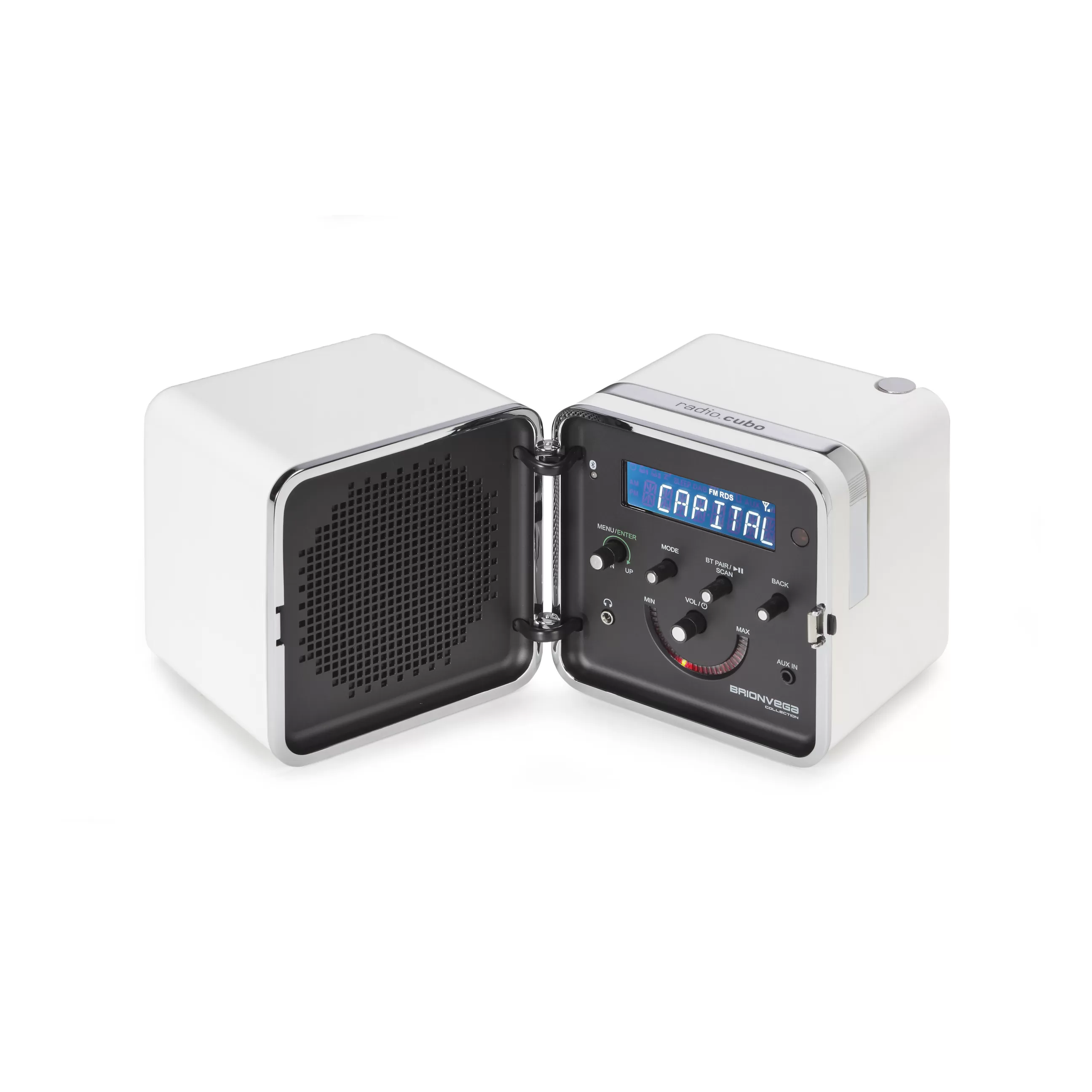 Enceintes Audio Son>Brionvega Radio Portable Radio.Cubo 50 Plastique Blanc / Enceinte Bluetooth - 1964 - Blanc Neige