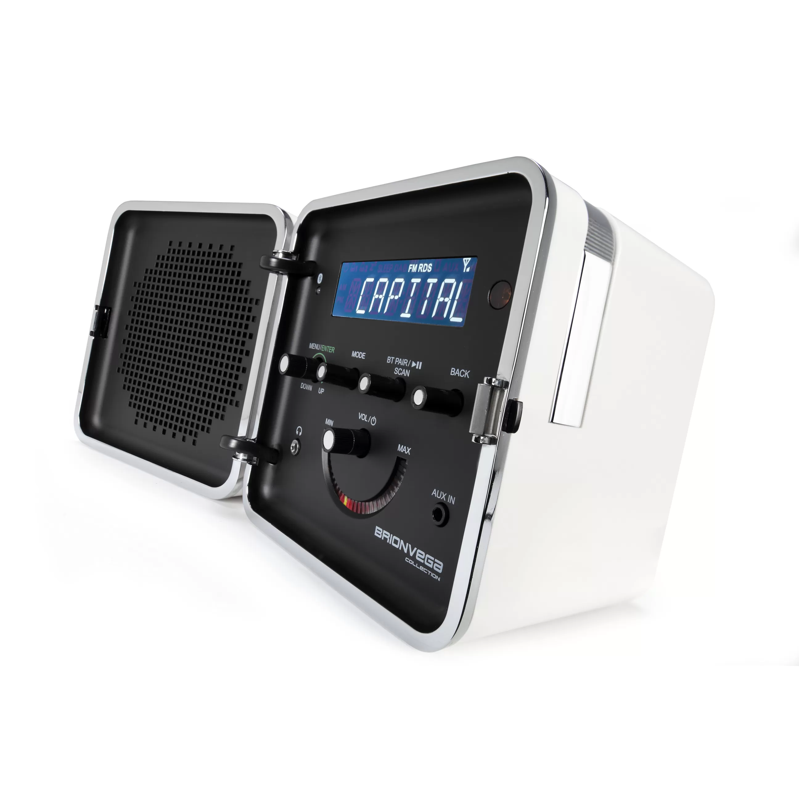 Enceintes Audio Son>Brionvega Radio Portable Radio.Cubo 50 Plastique Blanc / Enceinte Bluetooth - 1964 - Blanc Neige