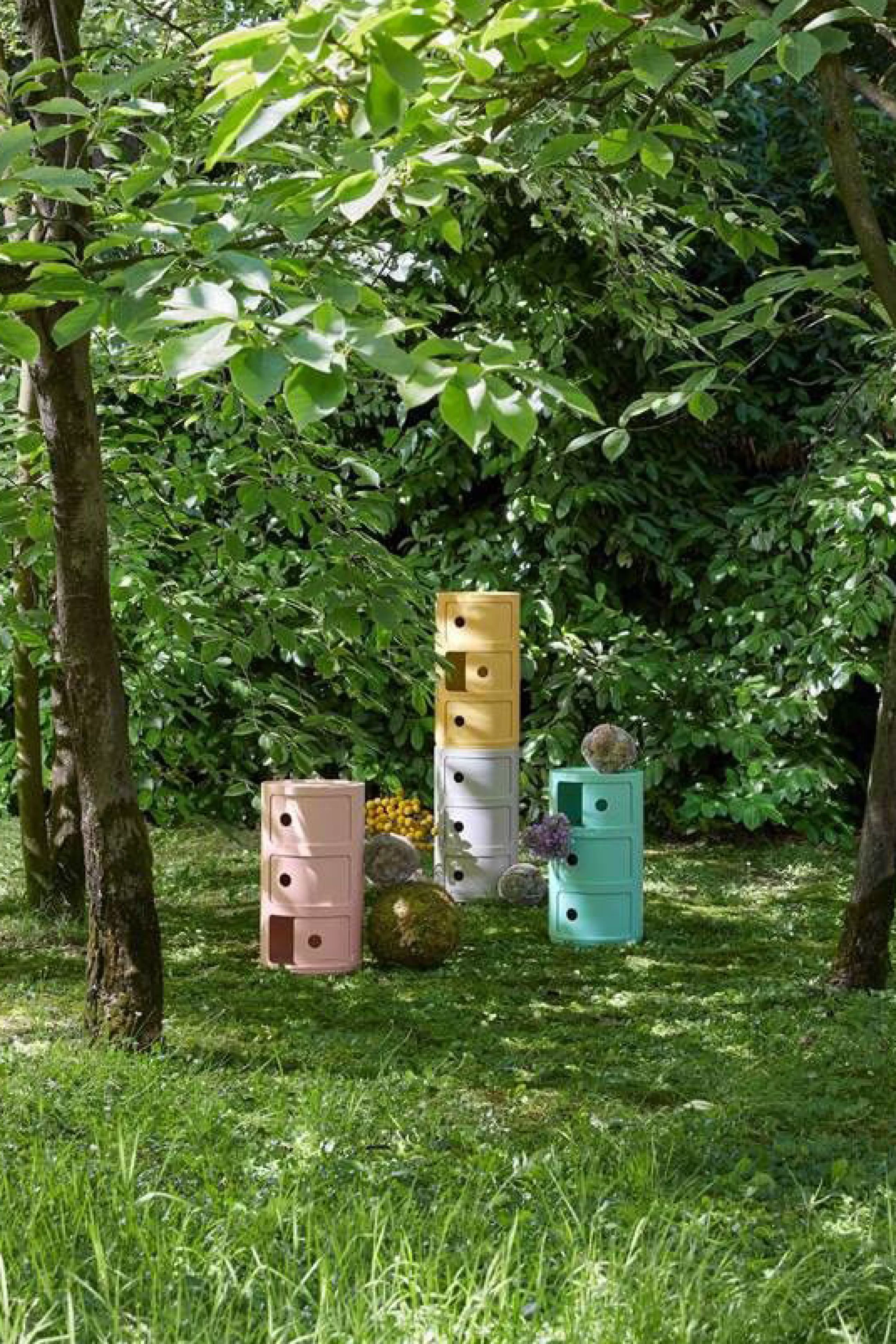 Meubles De Rangement>Kartell Rangement Componibili Bio Plastique/ 3 Tiroirs - Materiau Naturel & Biodegradable - Rose