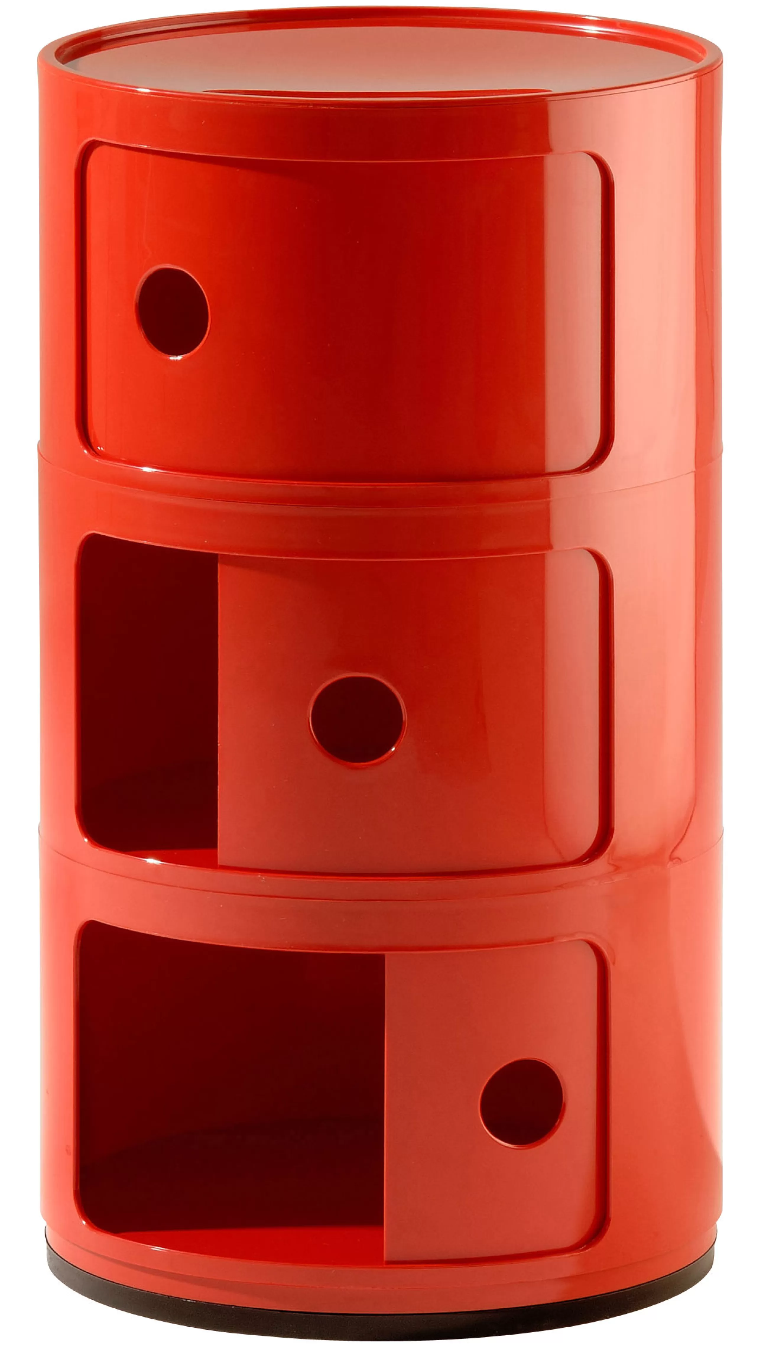 Meubles De Rangement>Kartell Rangement Componibili Plastique/ 3 Tiroirs - H 58 Cm - Rouge