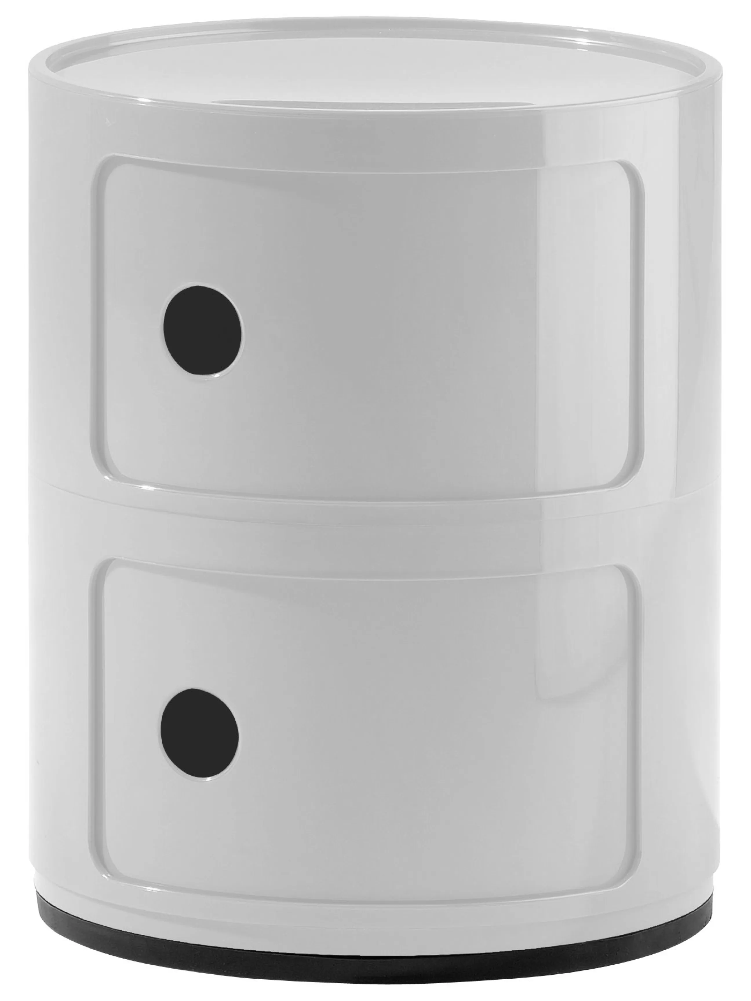 Meubles De Rangement>Kartell Rangement Componibili Plastique Blanc / 2 Tiroirs - H 40 Cm - Blanc Brillant