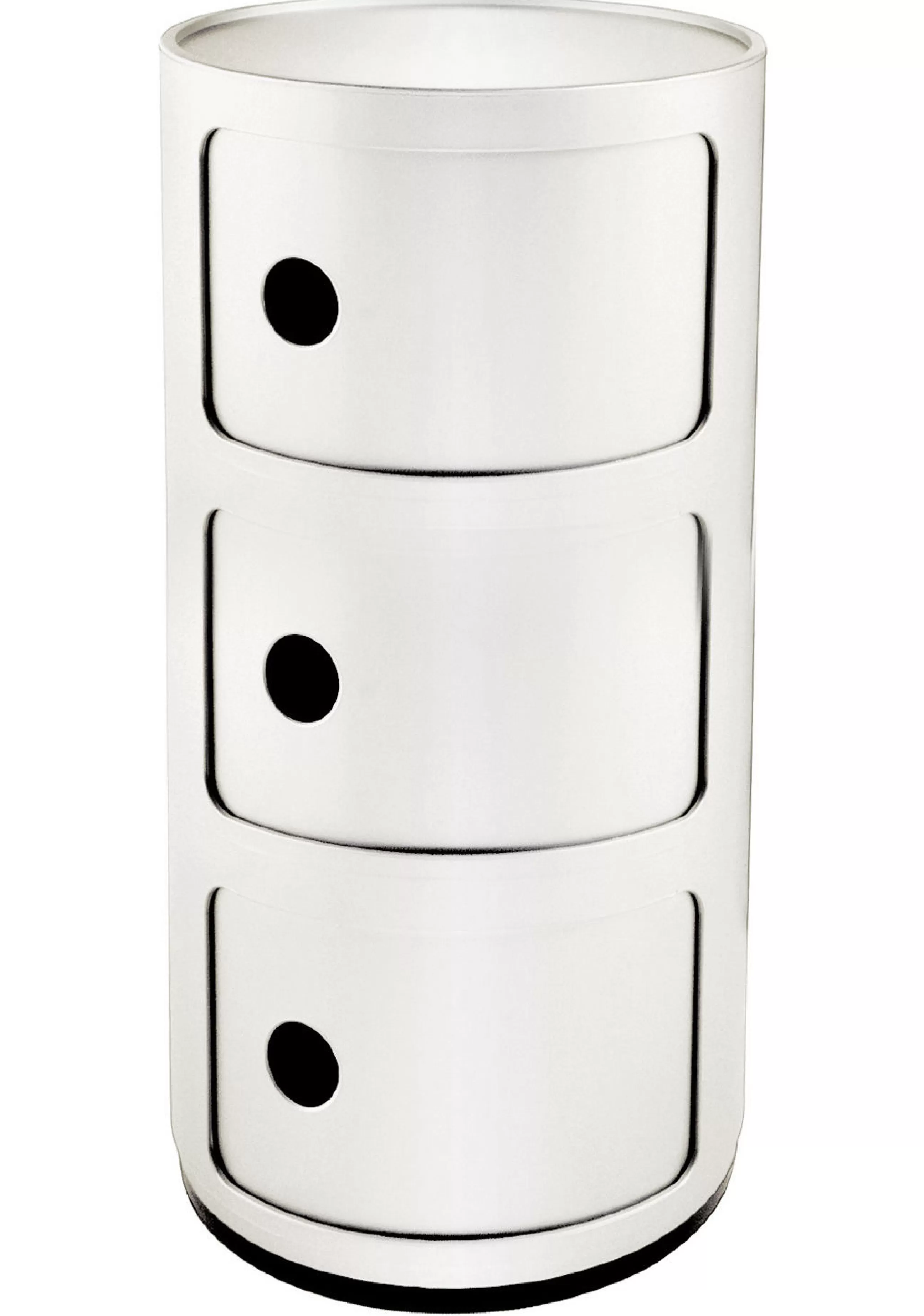 Meubles De Rangement>Kartell Rangement Componibili Plastique Blanc / 3 Tiroirs - H 58 Cm - Blanc Brillant