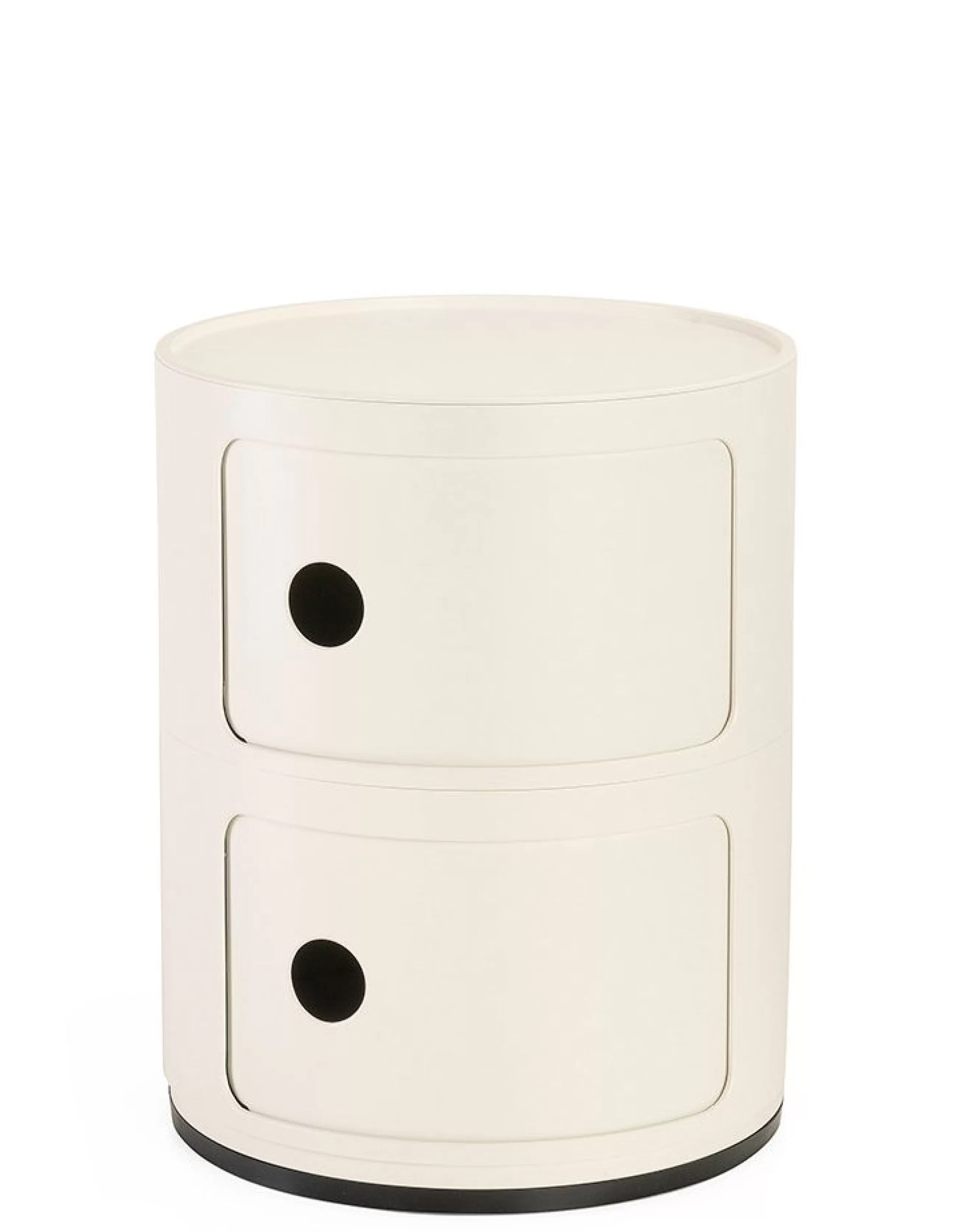 Meubles De Rangement>Kartell Rangement Componibili Plastique Blanc / Version Mate - 2 Tiroirs - H 40 Cm /100% Recycle - Blanc Mat