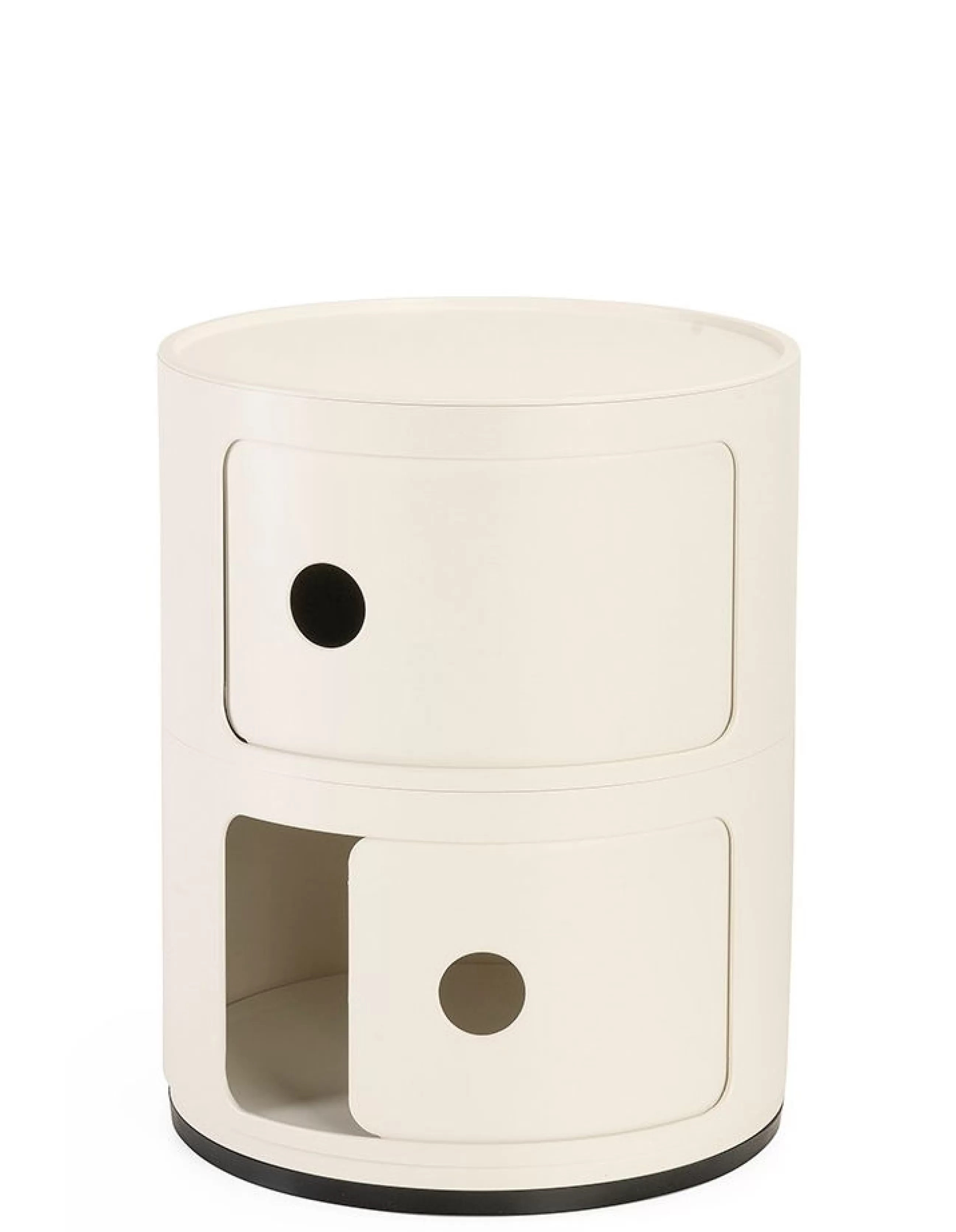 Meubles De Rangement>Kartell Rangement Componibili Plastique Blanc / Version Mate - 2 Tiroirs - H 40 Cm /100% Recycle - Blanc Mat