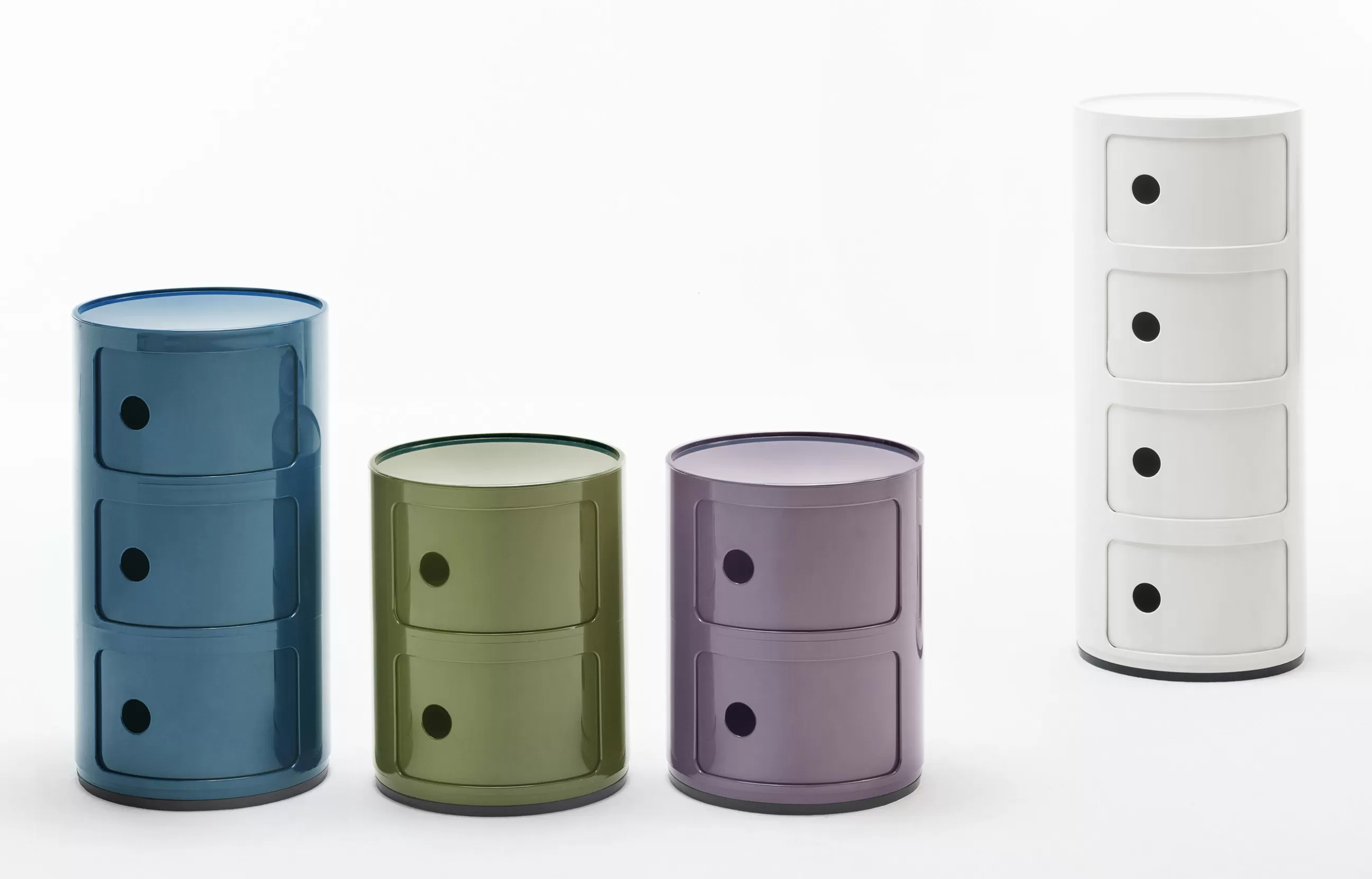 Meubles De Rangement>Kartell Rangement Componibili Plastique Bleu / 2 Tiroirs - H 40 Cm - Bleu Petrole