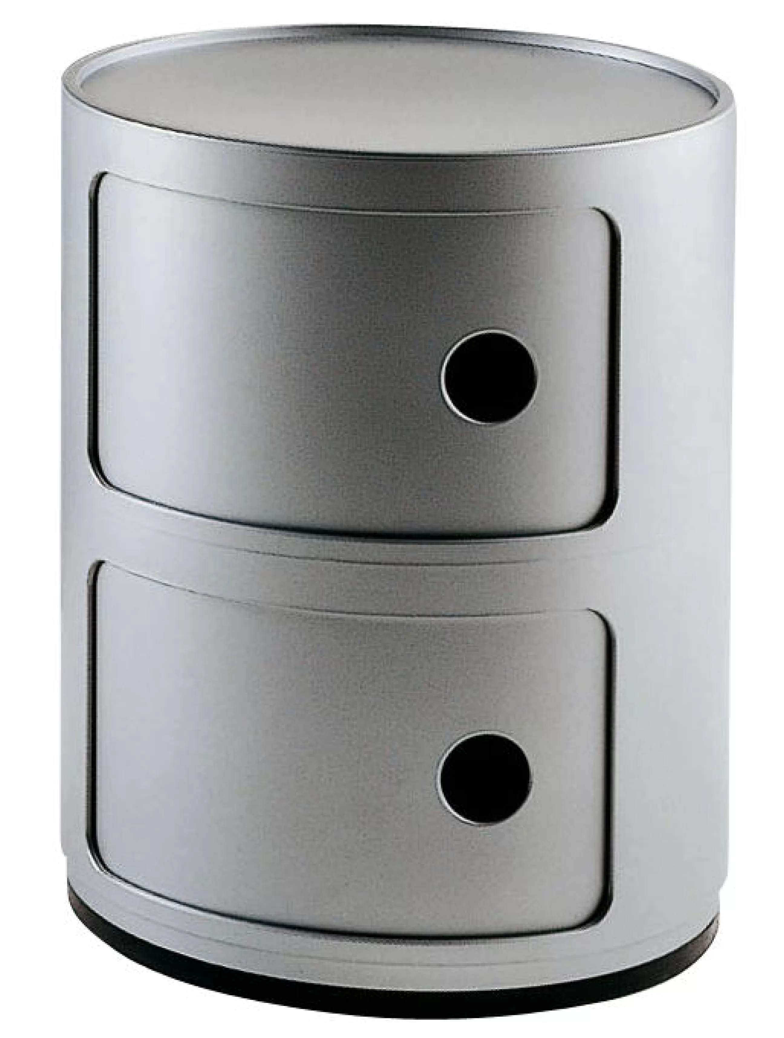 Meubles De Rangement>Kartell Rangement Componibili Plastique Gris/ 2 Tiroirs - H 40 Cm - Argent
