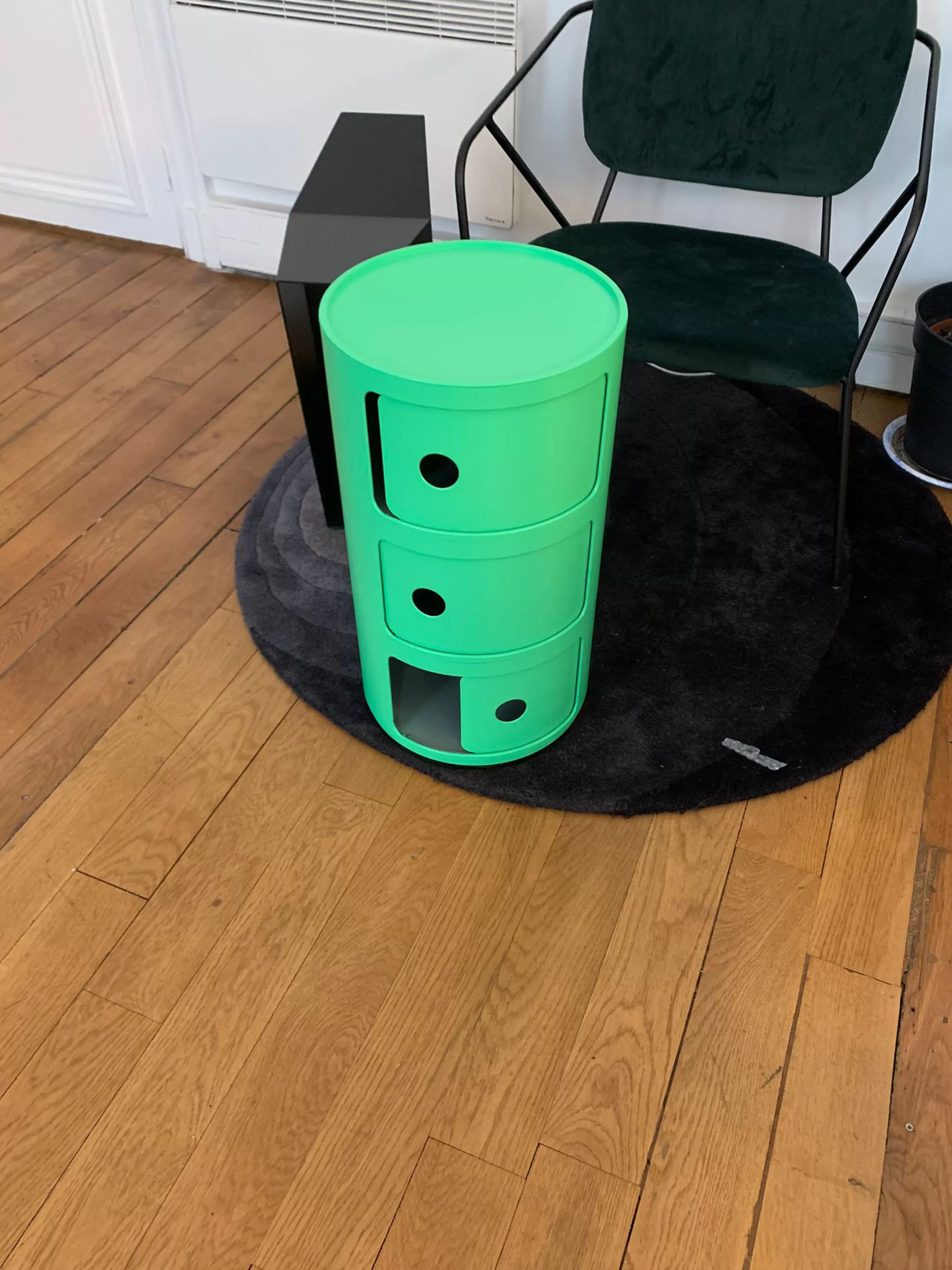 Terrasses Et Balcons>Kartell Rangement Componibili Plastique Vert / Mat - 3 Tiroirs - H 58 Cm / Recycle - Exclusivite En Edition Limitee - Vert Mat