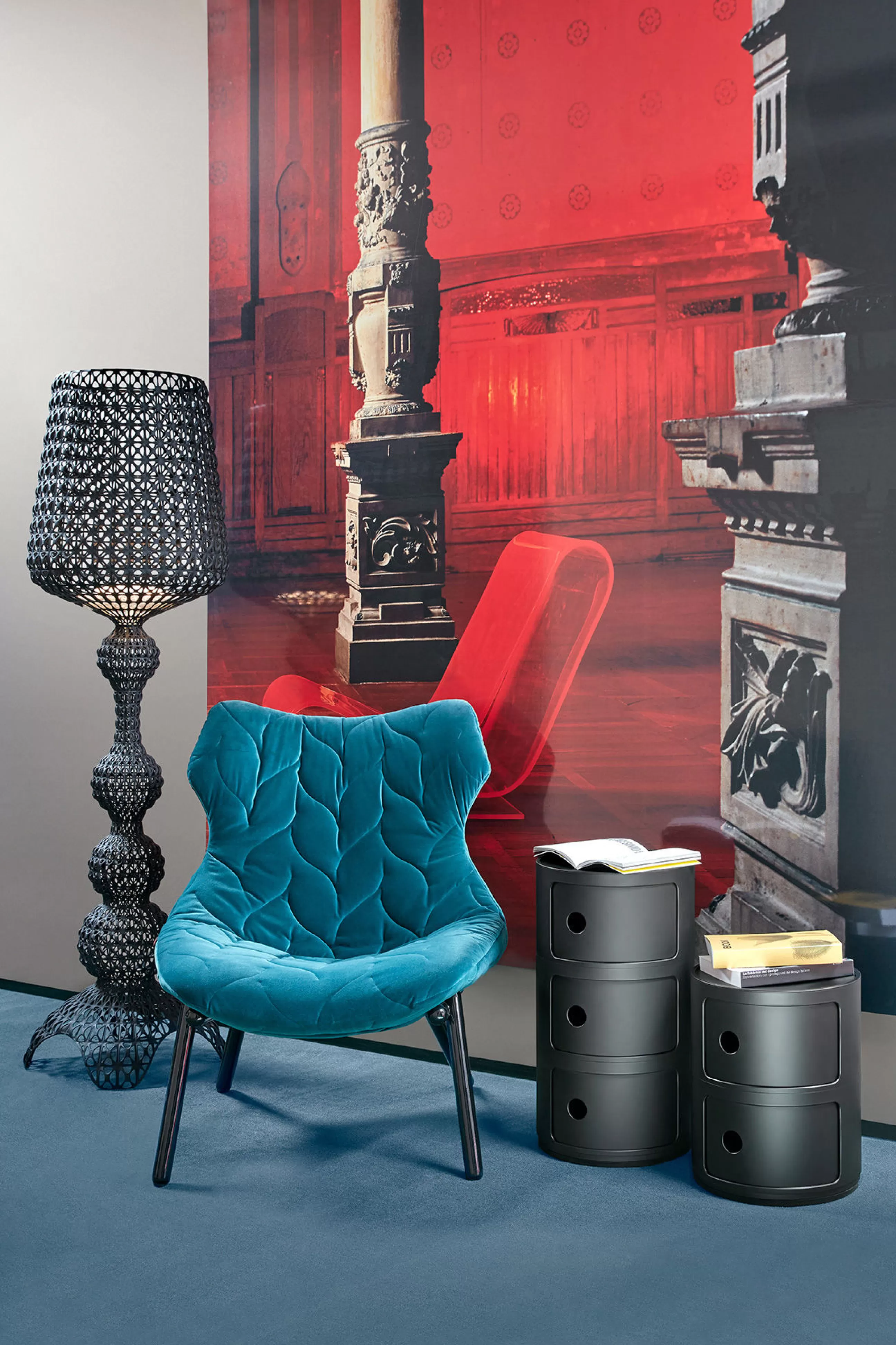 Terrasses Et Balcons>Kartell Rangement Componibili Plastique Vert / Mat - 3 Tiroirs - H 58 Cm / Recycle - Exclusivite En Edition Limitee - Vert Mat