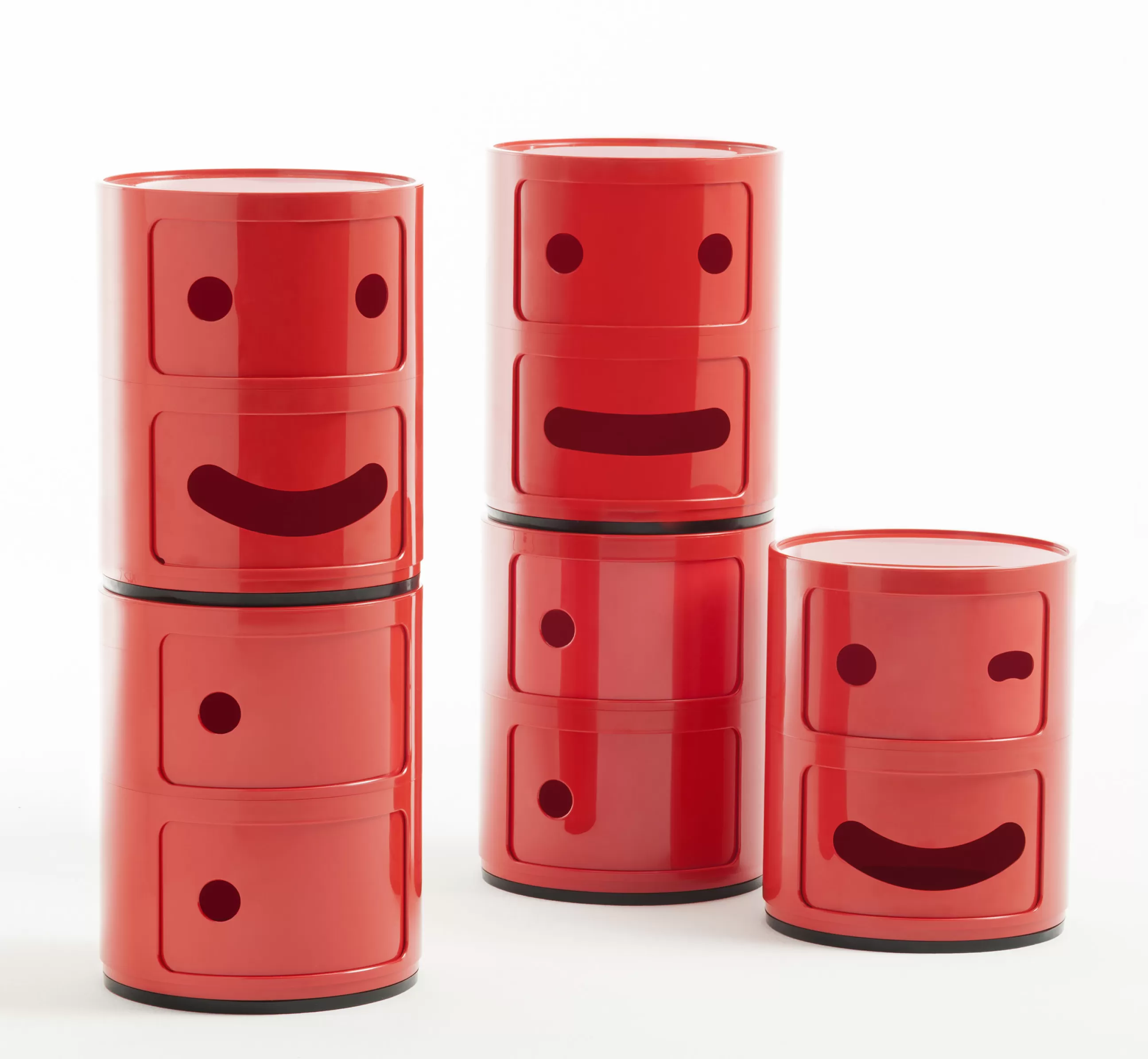 Meubles De Rangement>Kartell Rangement Componibili Smile N°2 Plastique / 2 Tiroirs - H 40 Cm - Rouge
