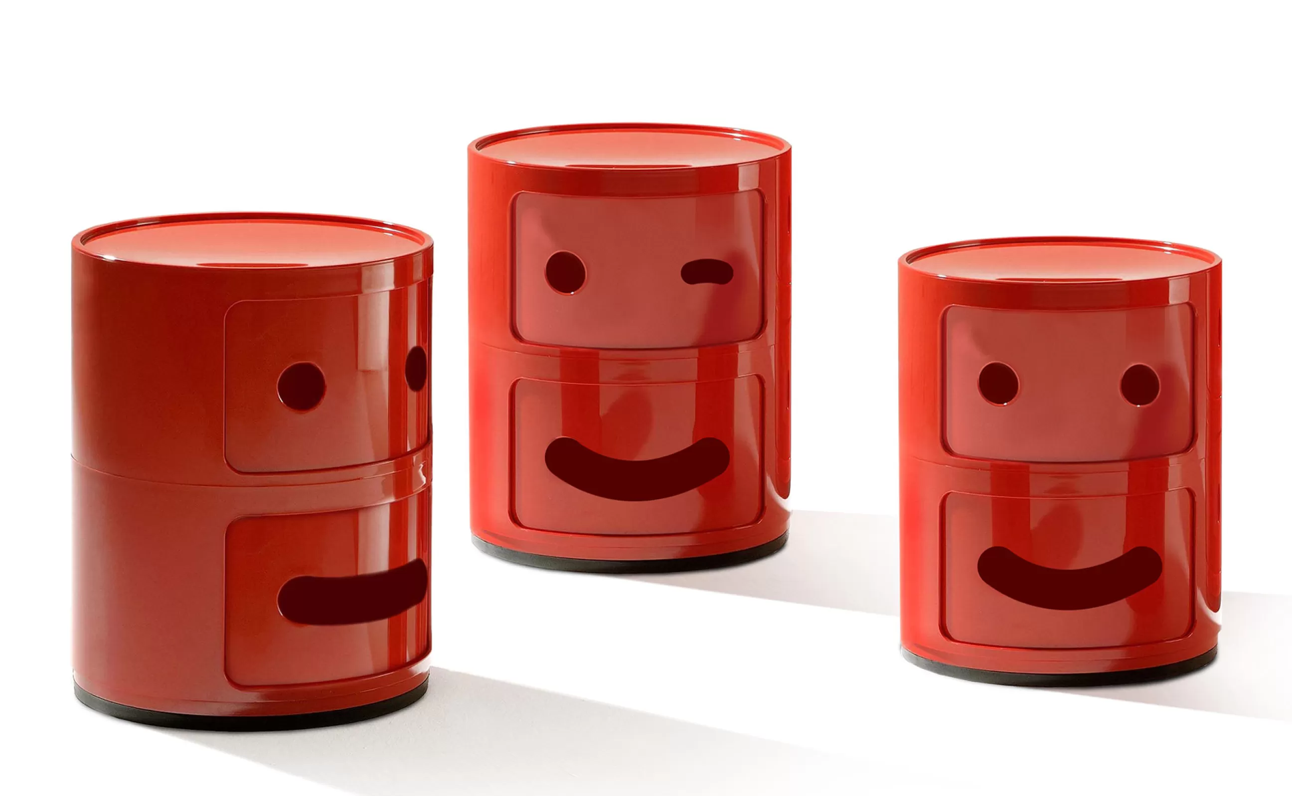 Meubles De Rangement>Kartell Rangement Componibili Smile N°3 Plastique / 2 Tiroirs - H 40 Cm - Rouge