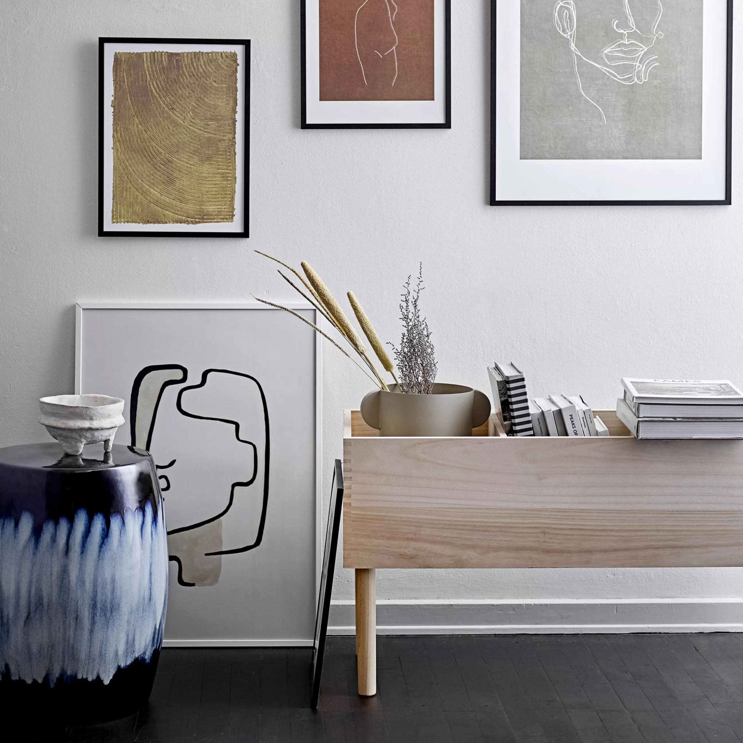 Meubles De Rangement>Bloomingville Rangement Douve/ Bibliotheque - 91 X 35 Cm X H 50 Cm - Bois Naturel