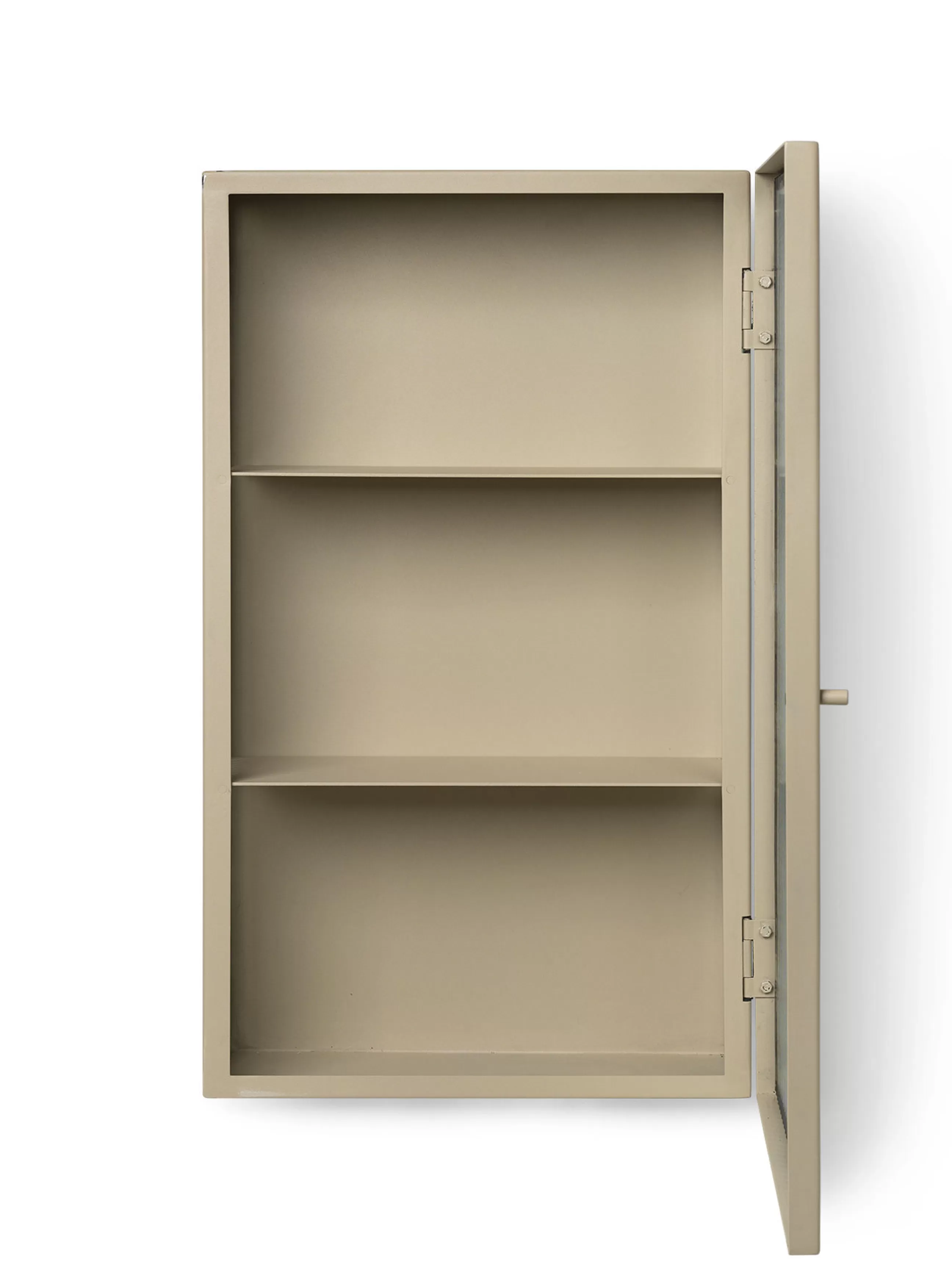 Meubles De Rangement>Ferm Living Rangement Mural Haze Metal Verre Beige / L 35 X H 60 Cm - Verre Cannele - Beige Cachemire - Translucide