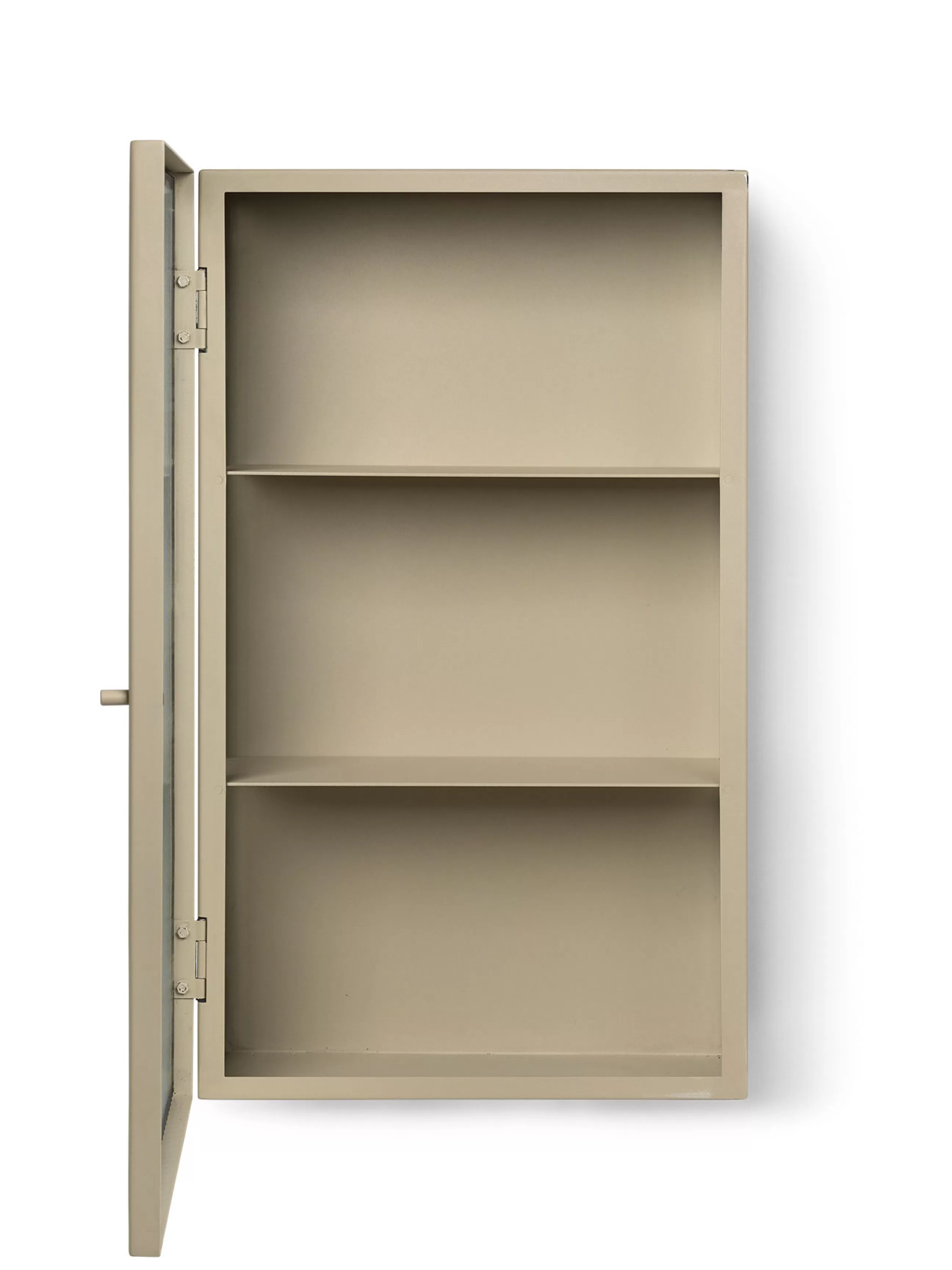Meubles De Rangement>Ferm Living Rangement Mural Haze Metal Verre Beige / L 35 X H 60 Cm - Verre Cannele - Beige Cachemire - Translucide