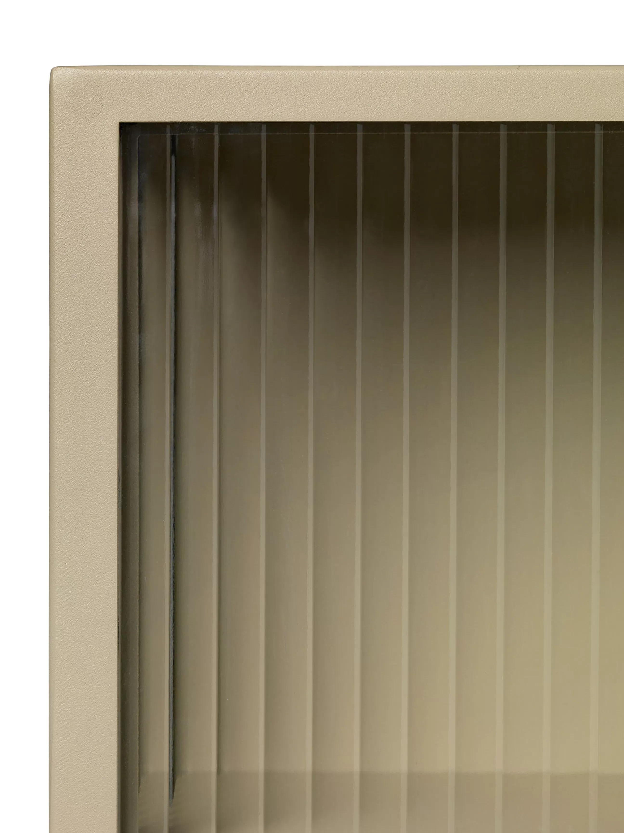 Meubles De Rangement>Ferm Living Rangement Mural Haze Metal Verre Beige / L 35 X H 60 Cm - Verre Cannele - Beige Cachemire - Translucide