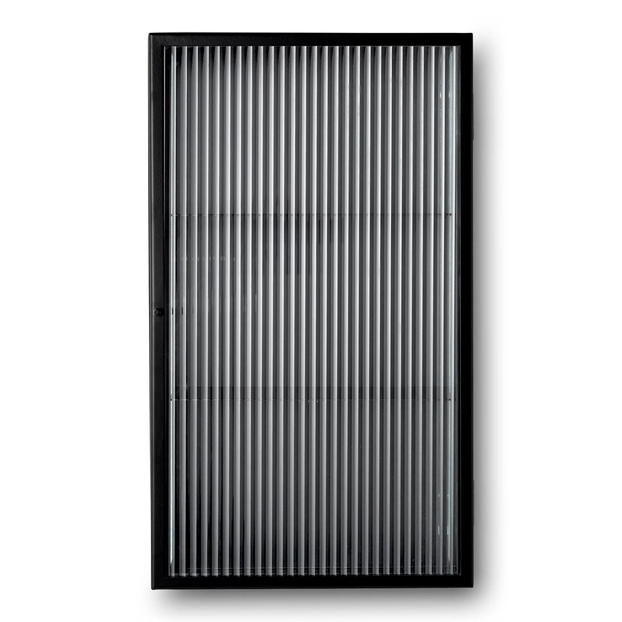 Meubles De Rangement>Ferm Living Rangement Mural Haze Metal Verre Noir / L 35 X H 60 Cm - Verre Cannele - Noir - Translucide