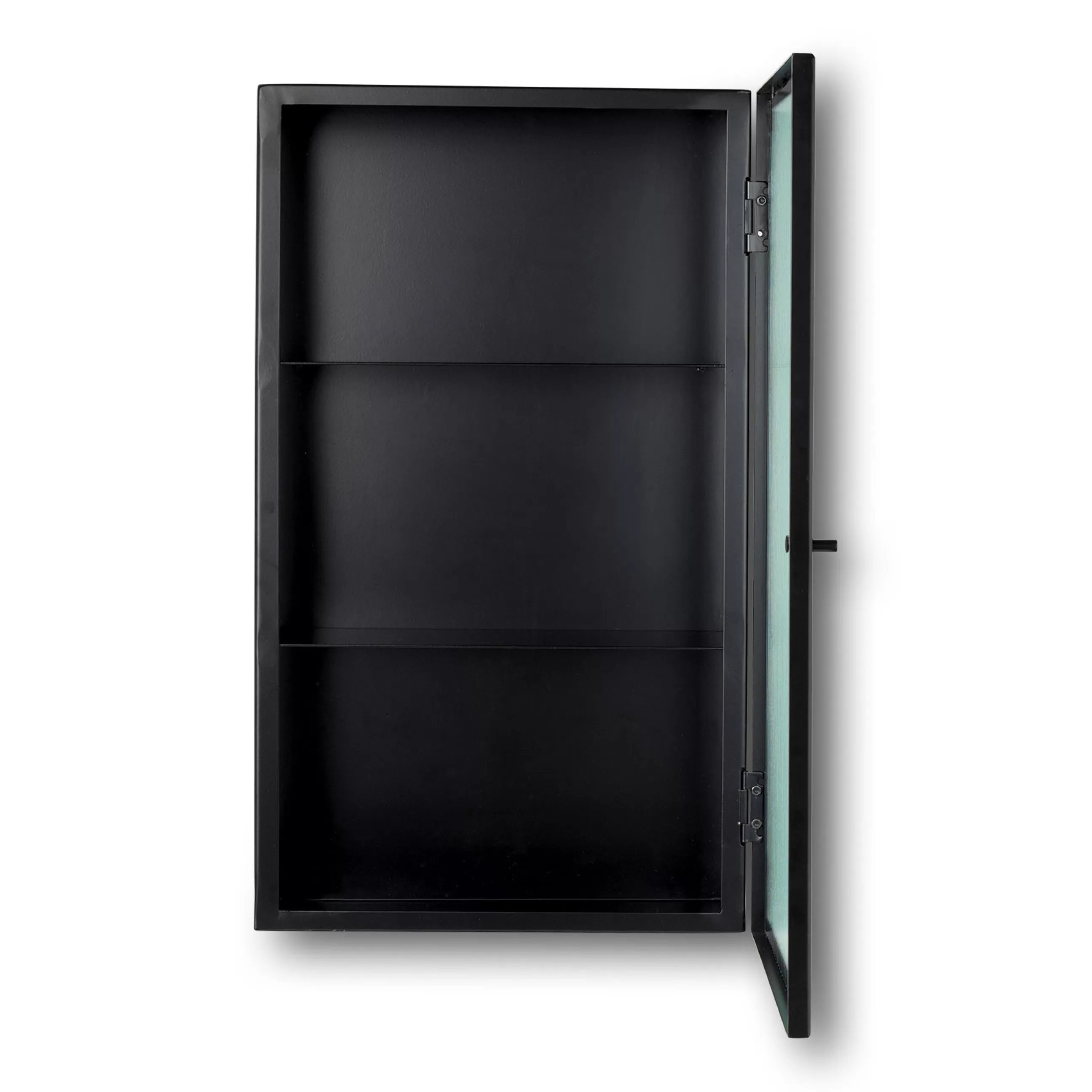 Meubles De Rangement>Ferm Living Rangement Mural Haze Metal Verre Noir / L 35 X H 60 Cm - Verre Cannele - Noir - Translucide