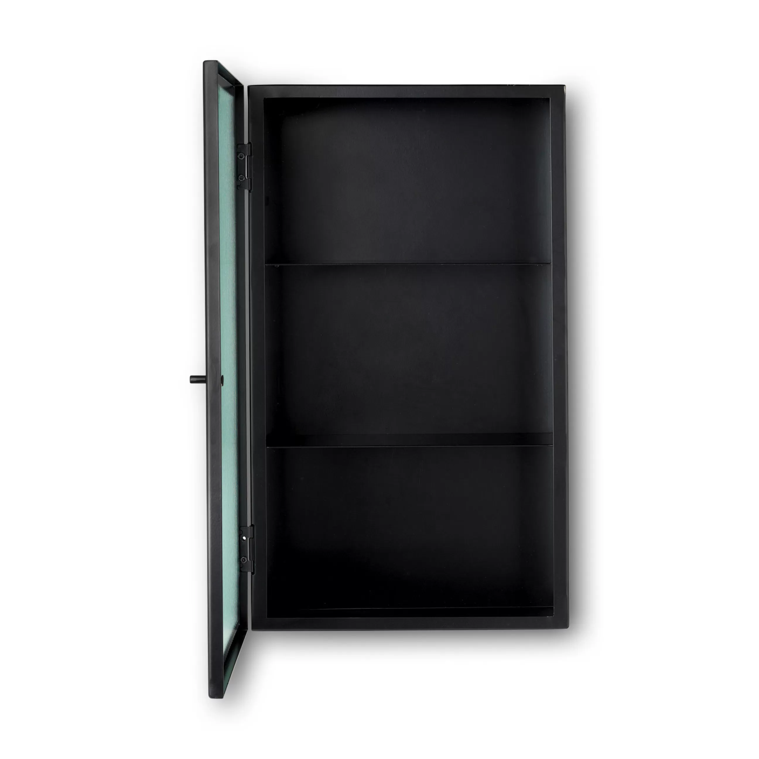Meubles De Rangement>Ferm Living Rangement Mural Haze Metal Verre Noir / L 35 X H 60 Cm - Verre Cannele - Noir - Translucide