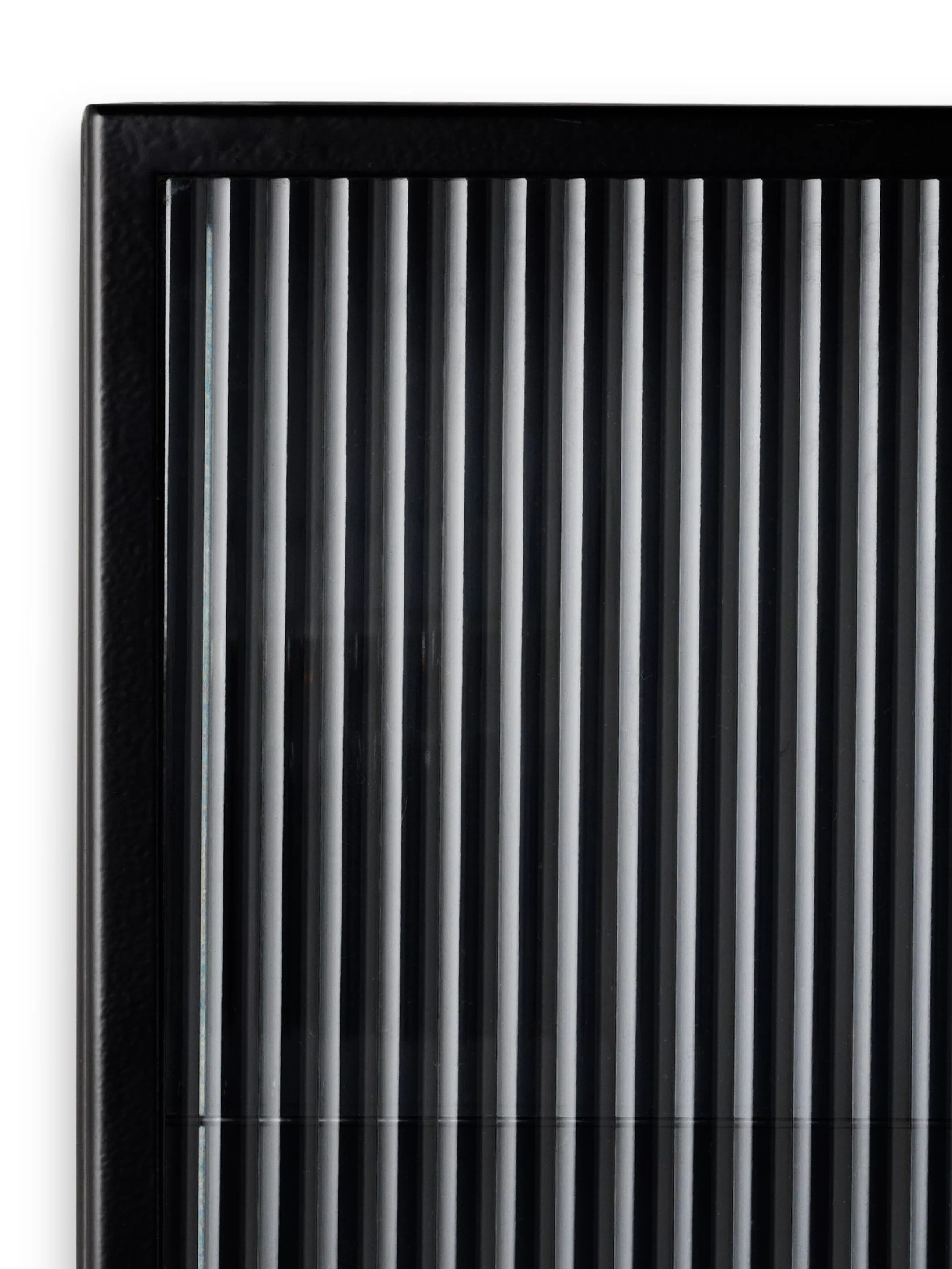 Meubles De Rangement>Ferm Living Rangement Mural Haze Metal Verre Noir / L 35 X H 60 Cm - Verre Cannele - Noir - Translucide