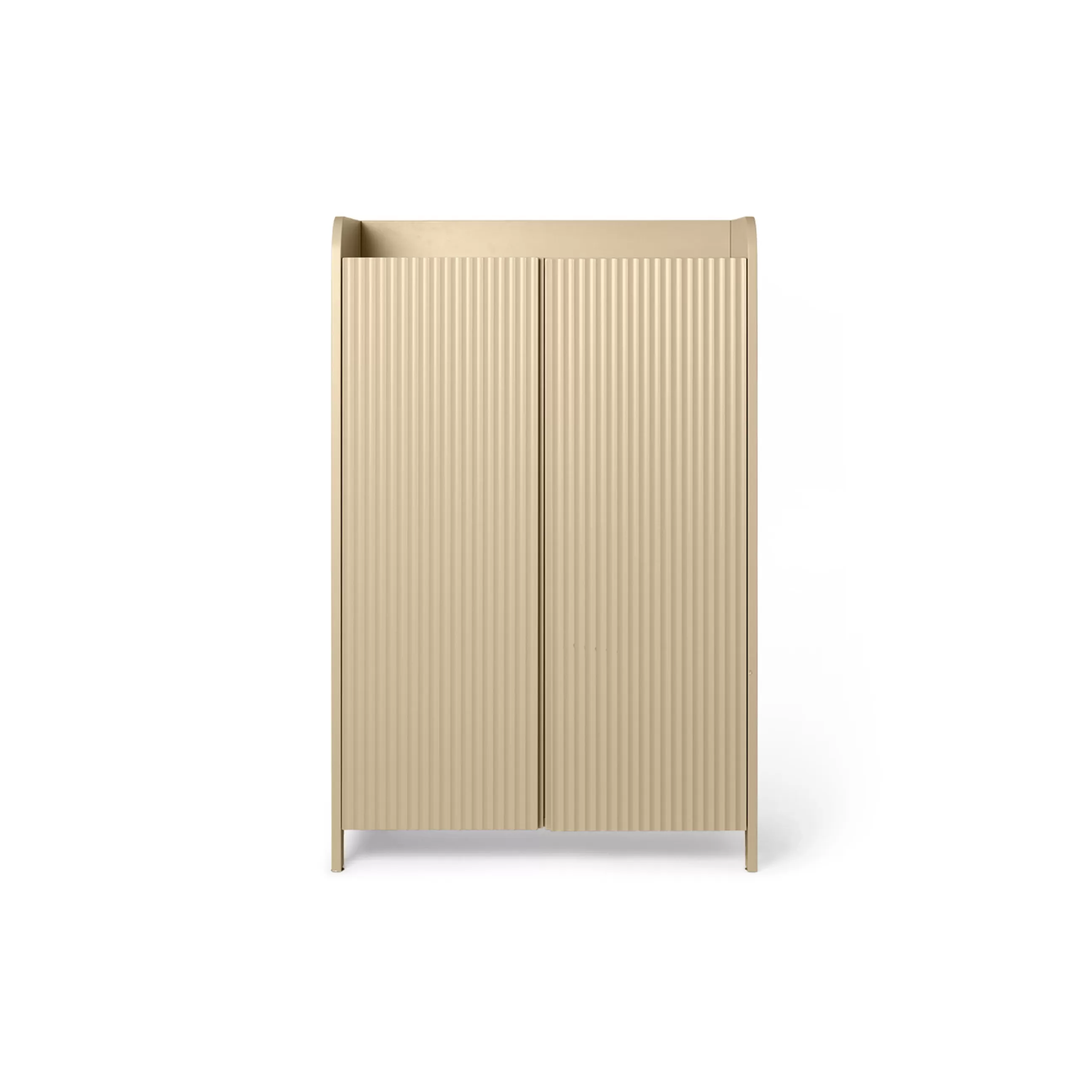 Commodes Buffets Armoires>Ferm Living Rangement Sill Bois Beige / L 70 X H 110 Cm - Mdf Rainure - Beige Cachemire