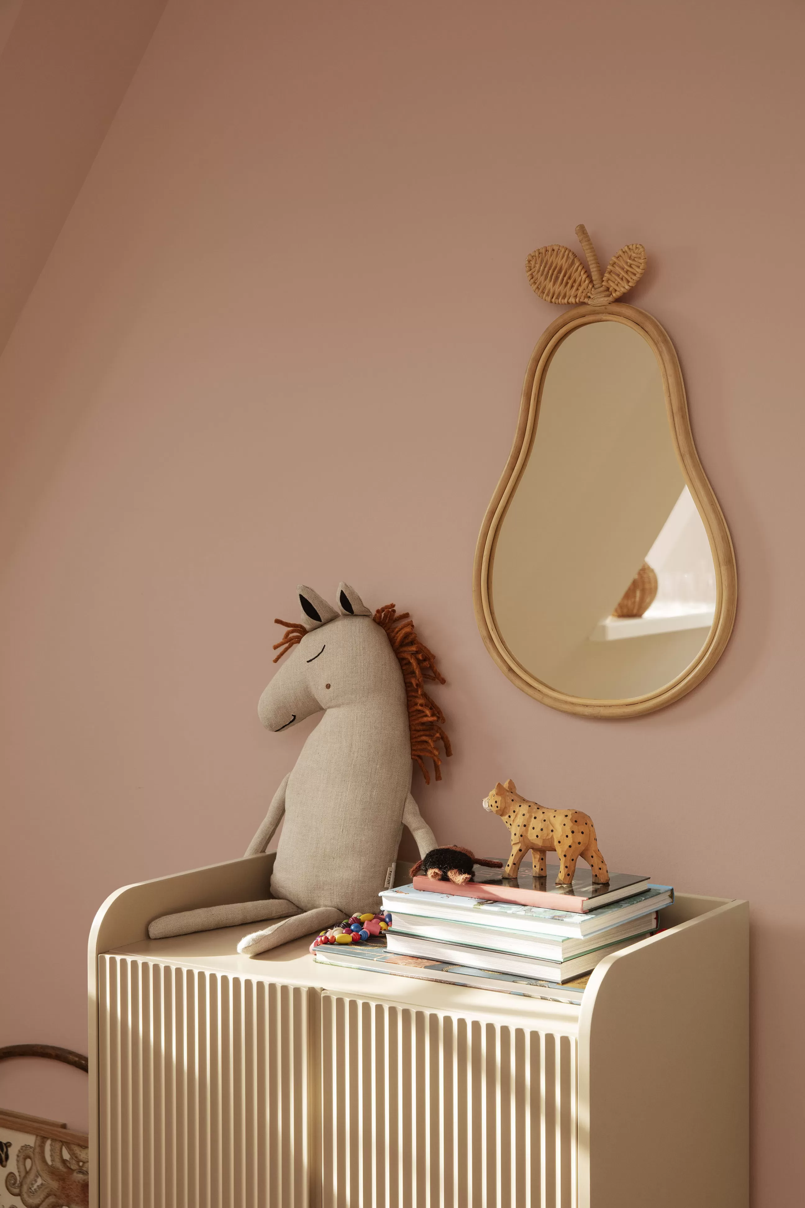 Commodes Buffets Armoires>Ferm Living Rangement Sill Bois Beige / L 70 X H 110 Cm - Mdf Rainure - Beige Cachemire