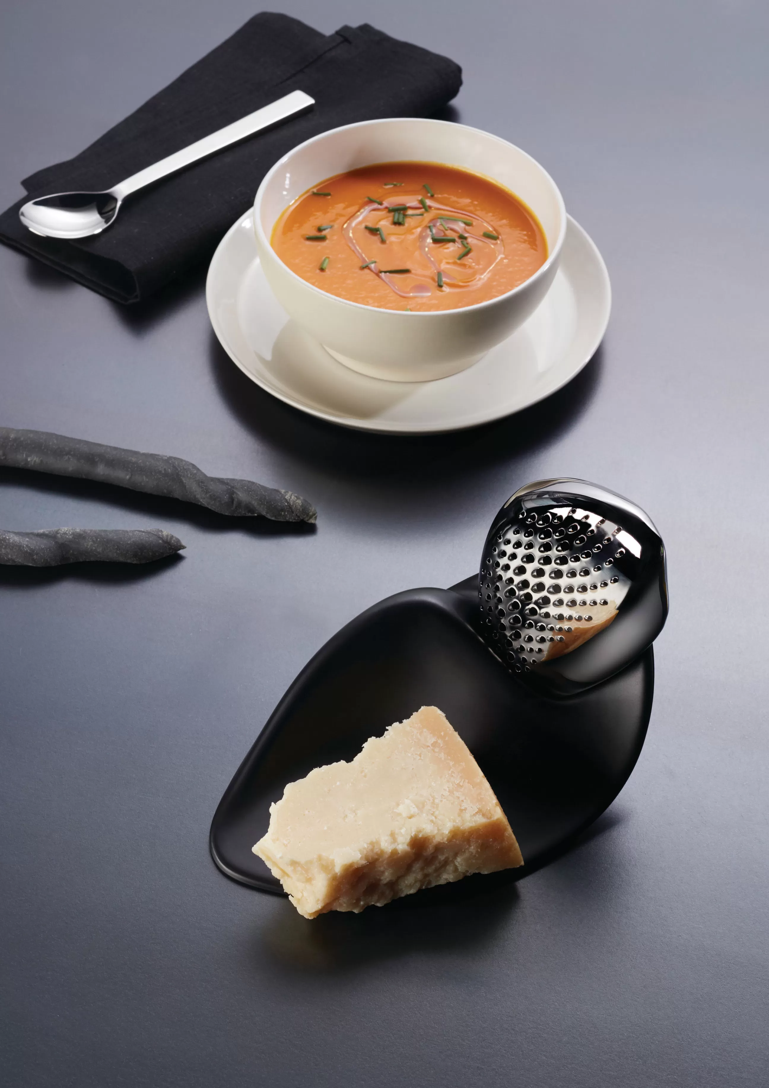 Ustensiles De Cuisines>Alessi Rape A Fromage Forma Plastique Noir Metal / By Zaha Hadid - Acier - Noir