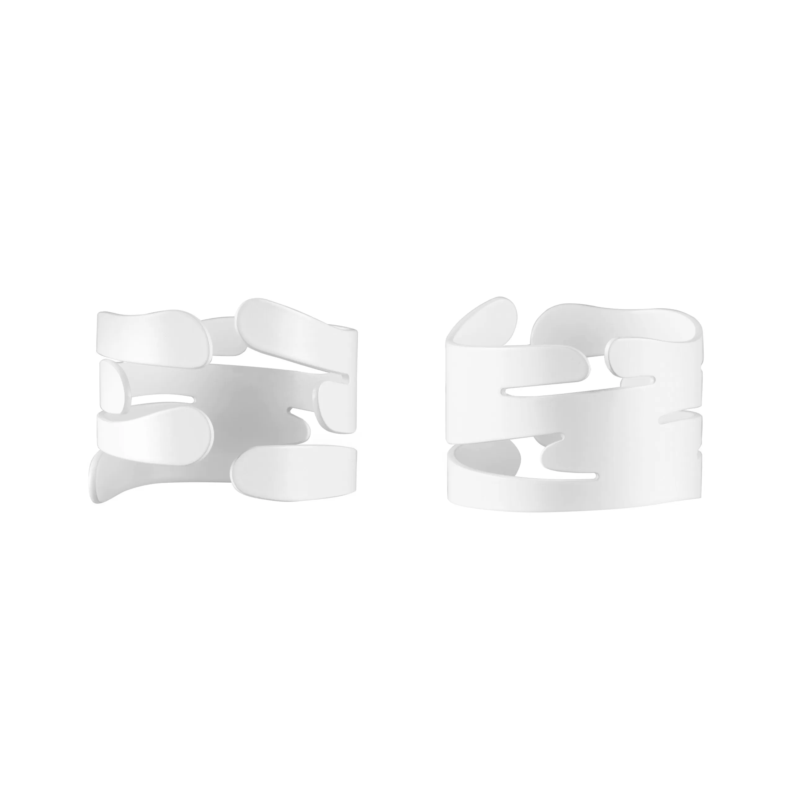 Accessoires Cuisine>Alessi Rond De Serviette Barkring Metal/ Set De 2 - Acier - Blanc