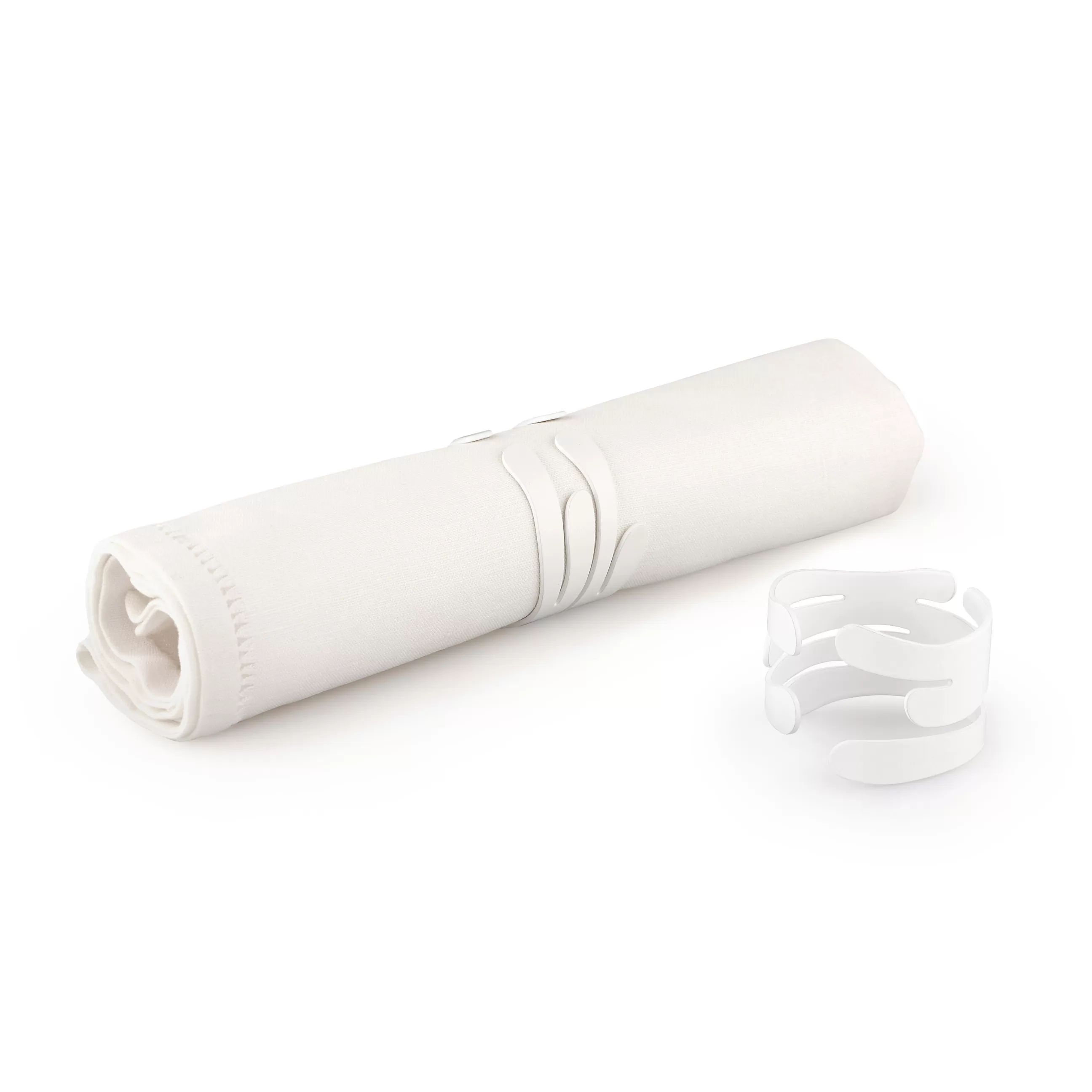 Accessoires Cuisine>Alessi Rond De Serviette Barkring Metal/ Set De 2 - Acier - Blanc