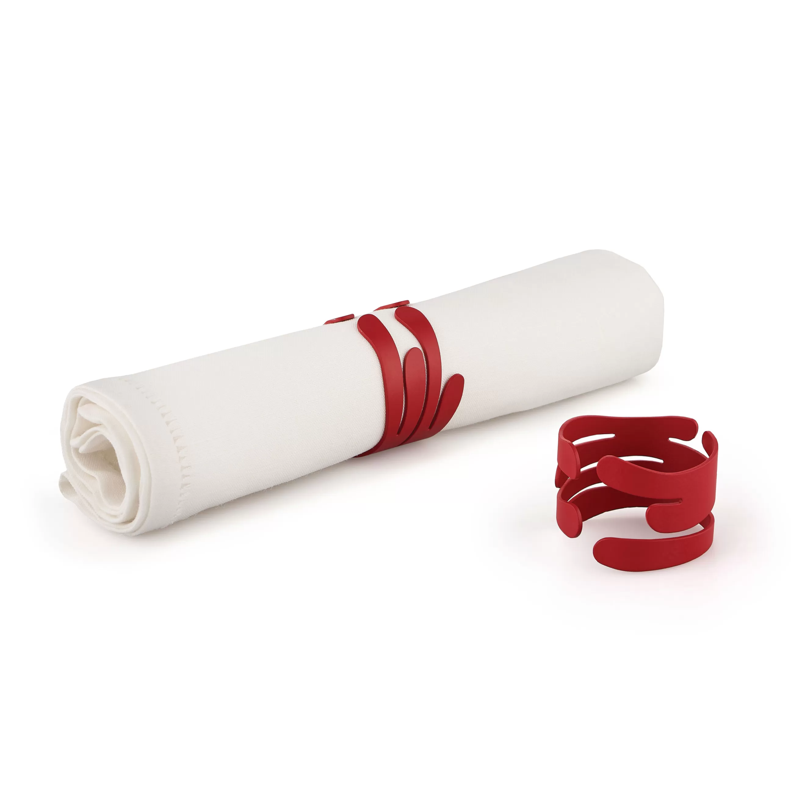 Accessoires Cuisine>Alessi Rond De Serviette Barkring Metal/ Set De 2 - Acier - Rouge