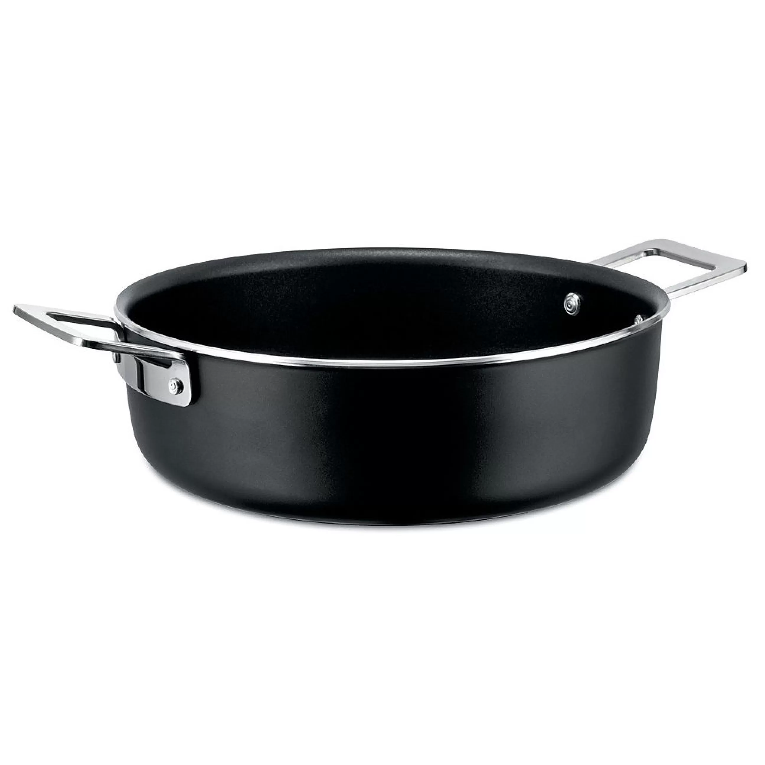 Plats Et Cuisson>Alessi Rondin Pots&Pans Metal/ O 24 Cm - Tous Feux Dont Induction - Acier - Noir