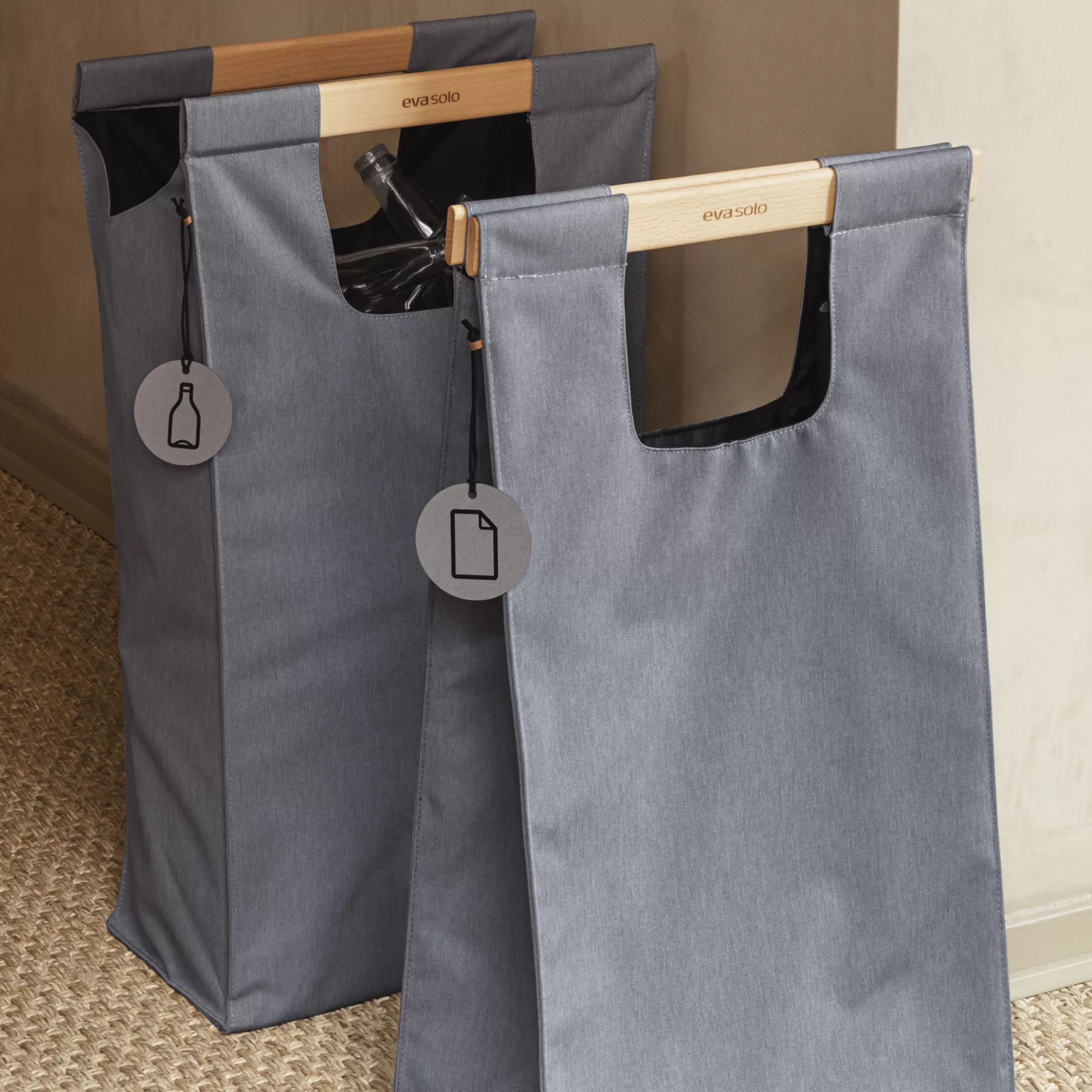 Nettoyage Et Rangement>Eva Solo Sac De Tri De Dechets  Tissu Gris / 28 L -  Nylon & Bois - Gris - Hetre