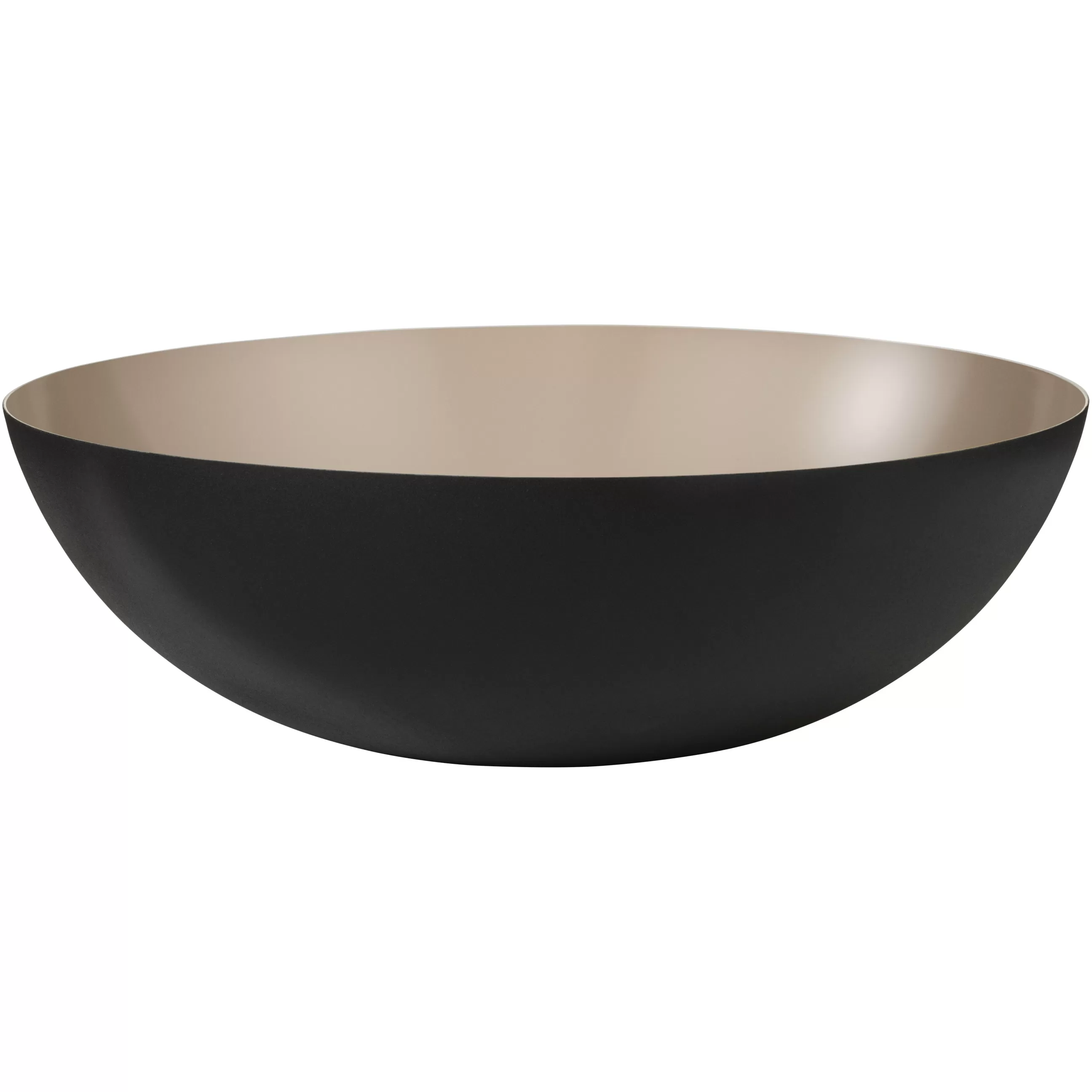 Saladiers Coupes Et Bols>Normann Copenhagen Saladier Krenit Metal Beige / O 38 X H 12 Cm - Acier - Noir - Sable