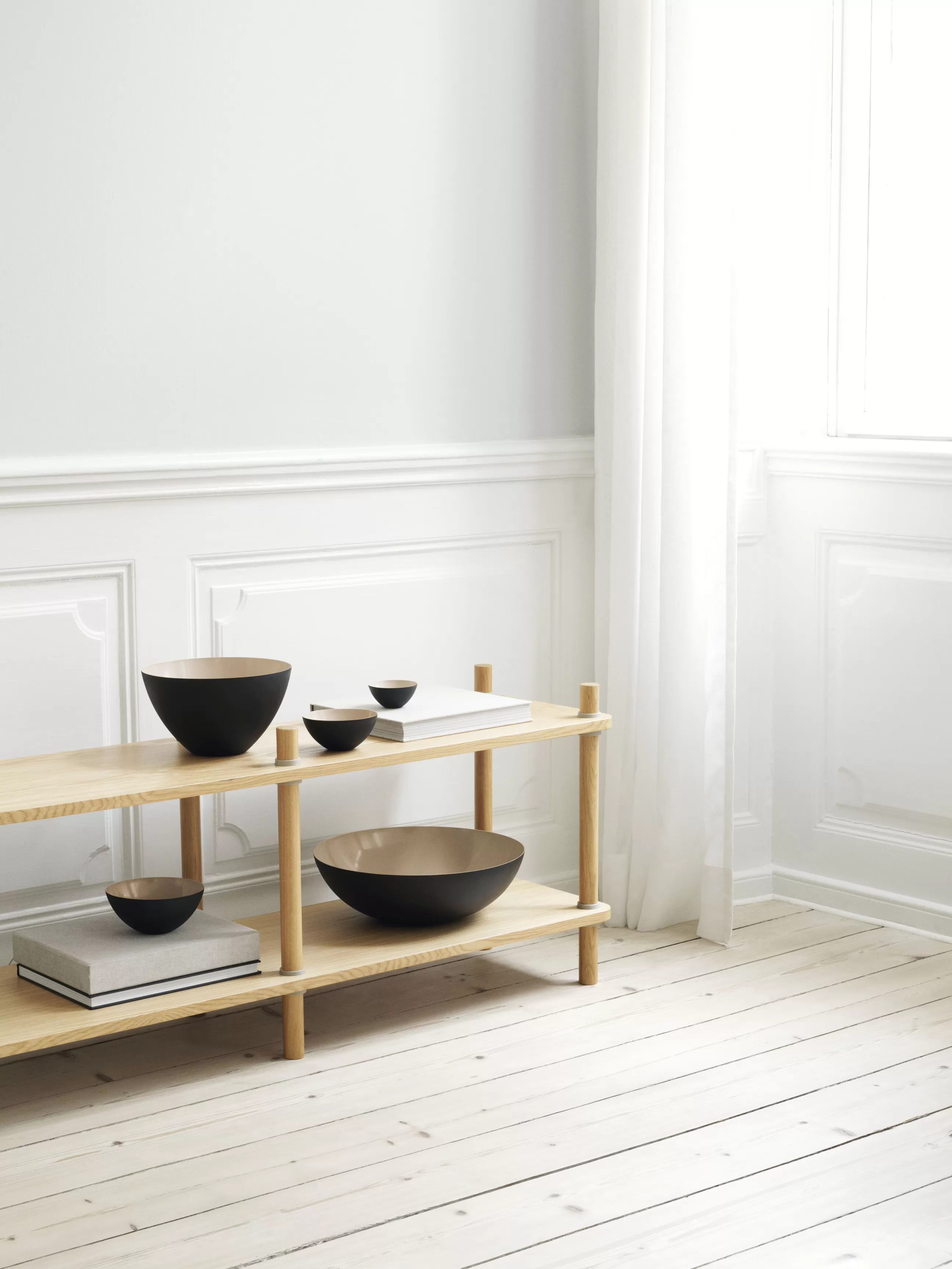 Saladiers Coupes Et Bols>Normann Copenhagen Saladier Krenit Metal Beige / O 38 X H 12 Cm - Acier - Noir - Sable