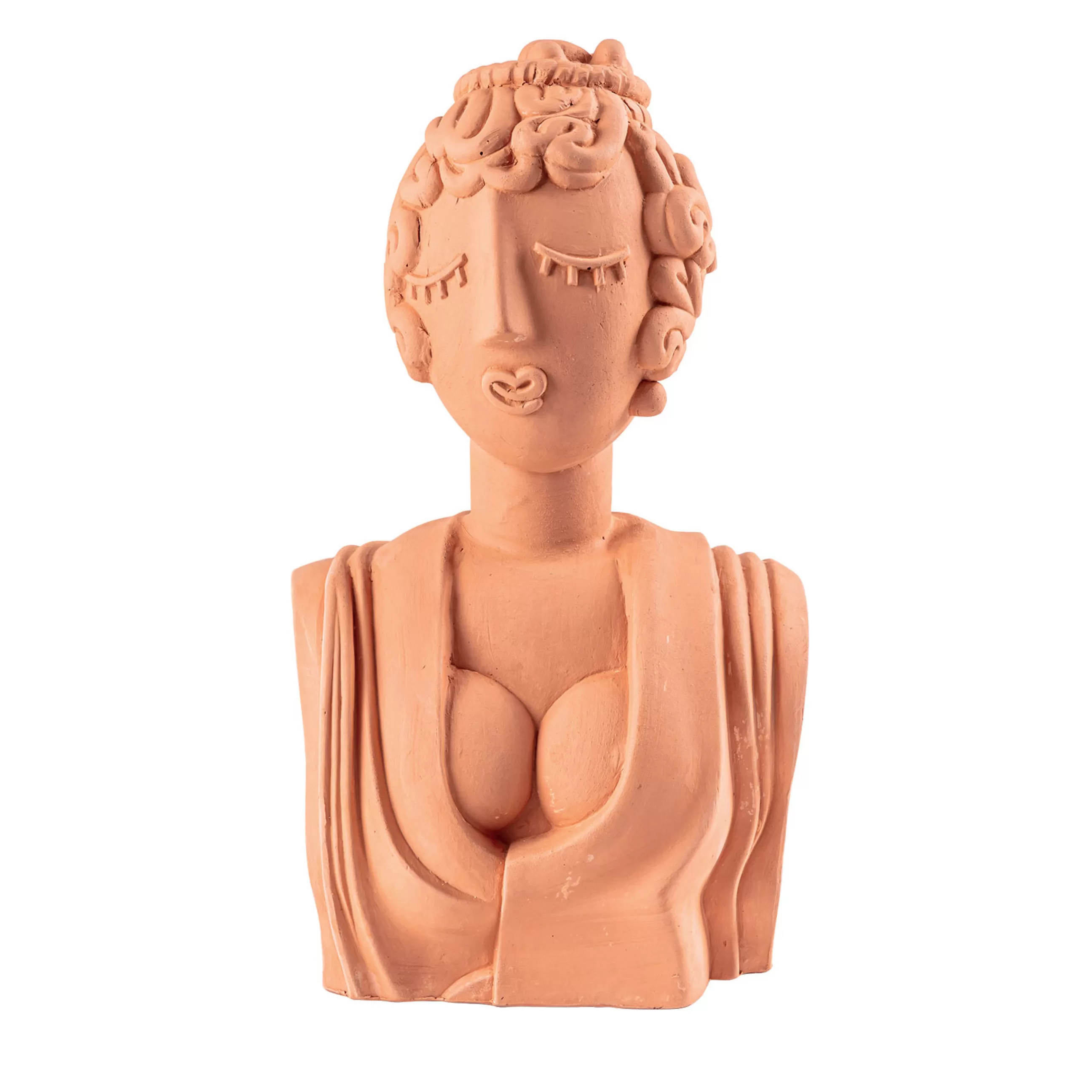 Déco Et Accessoires De Jardin>Seletti Sculpture Magna Graecia Ceramique Orange Marron / Bust - H 45 Cm / Terre Cuite - Terracotta