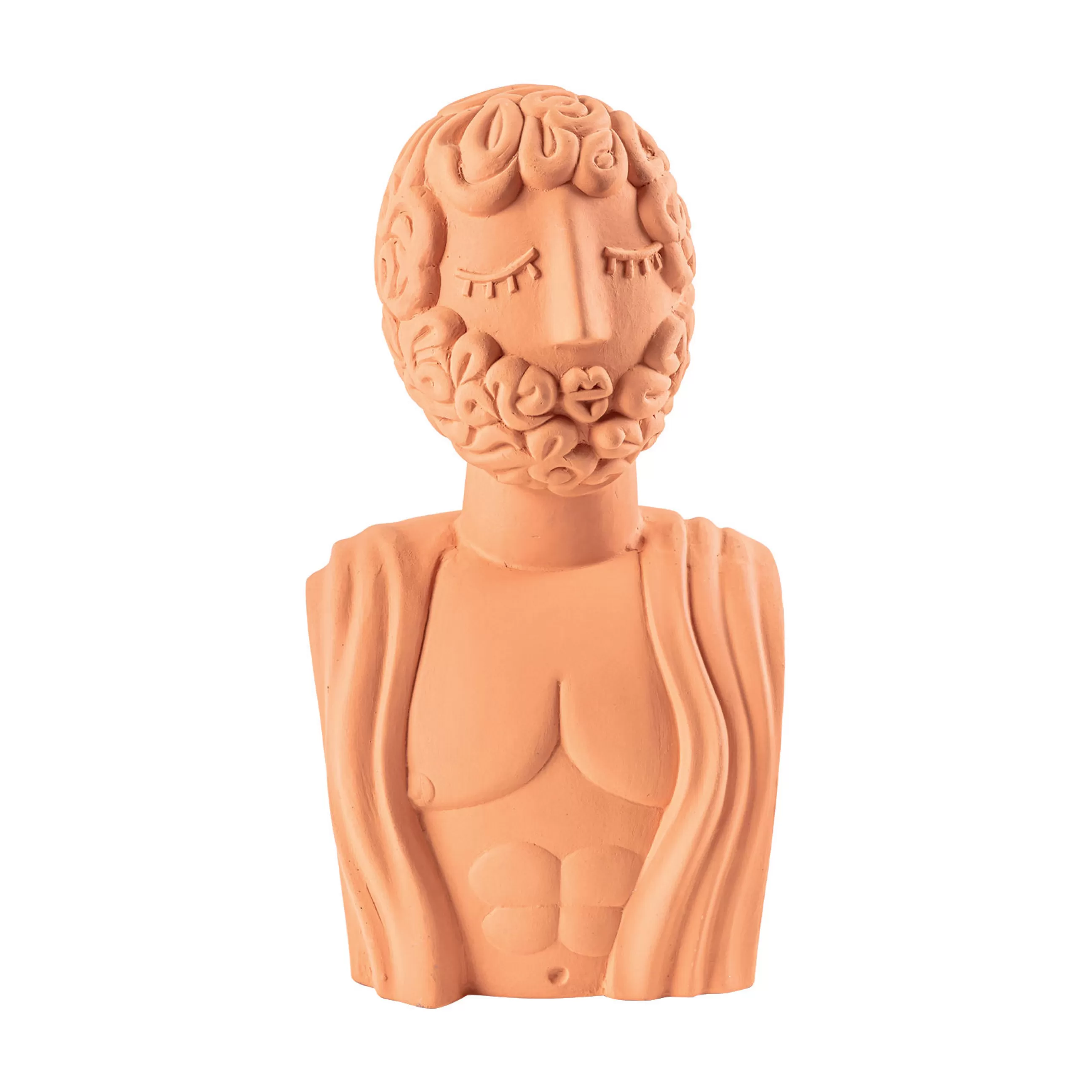 Déco Et Accessoires De Jardin>Seletti Sculpture Magna Graecia Ceramique Orange Marron / Bust - H 45 Cm / Terre Cuite - Terracotta