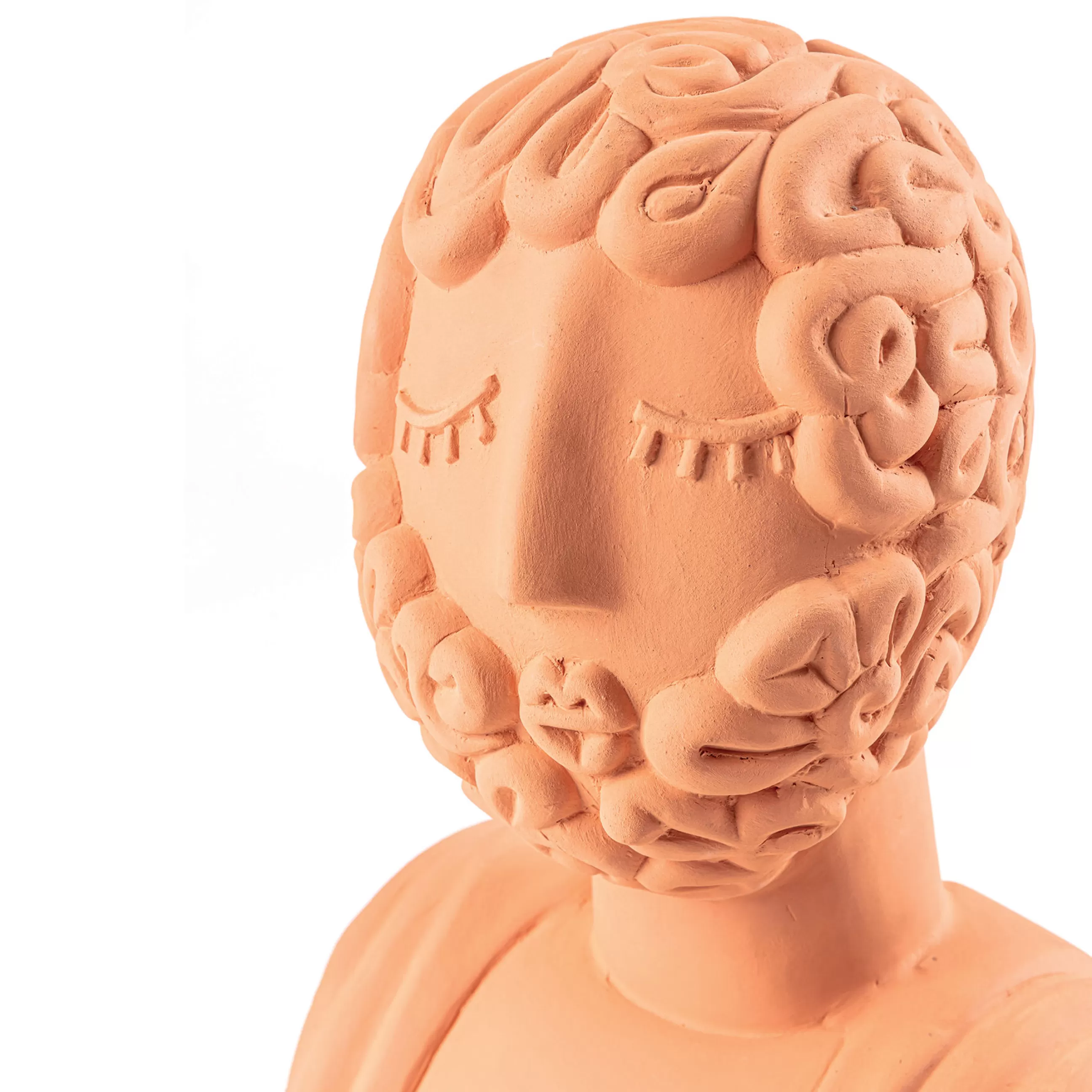Déco Et Accessoires De Jardin>Seletti Sculpture Magna Graecia Ceramique Orange Marron / Bust - H 45 Cm / Terre Cuite - Terracotta