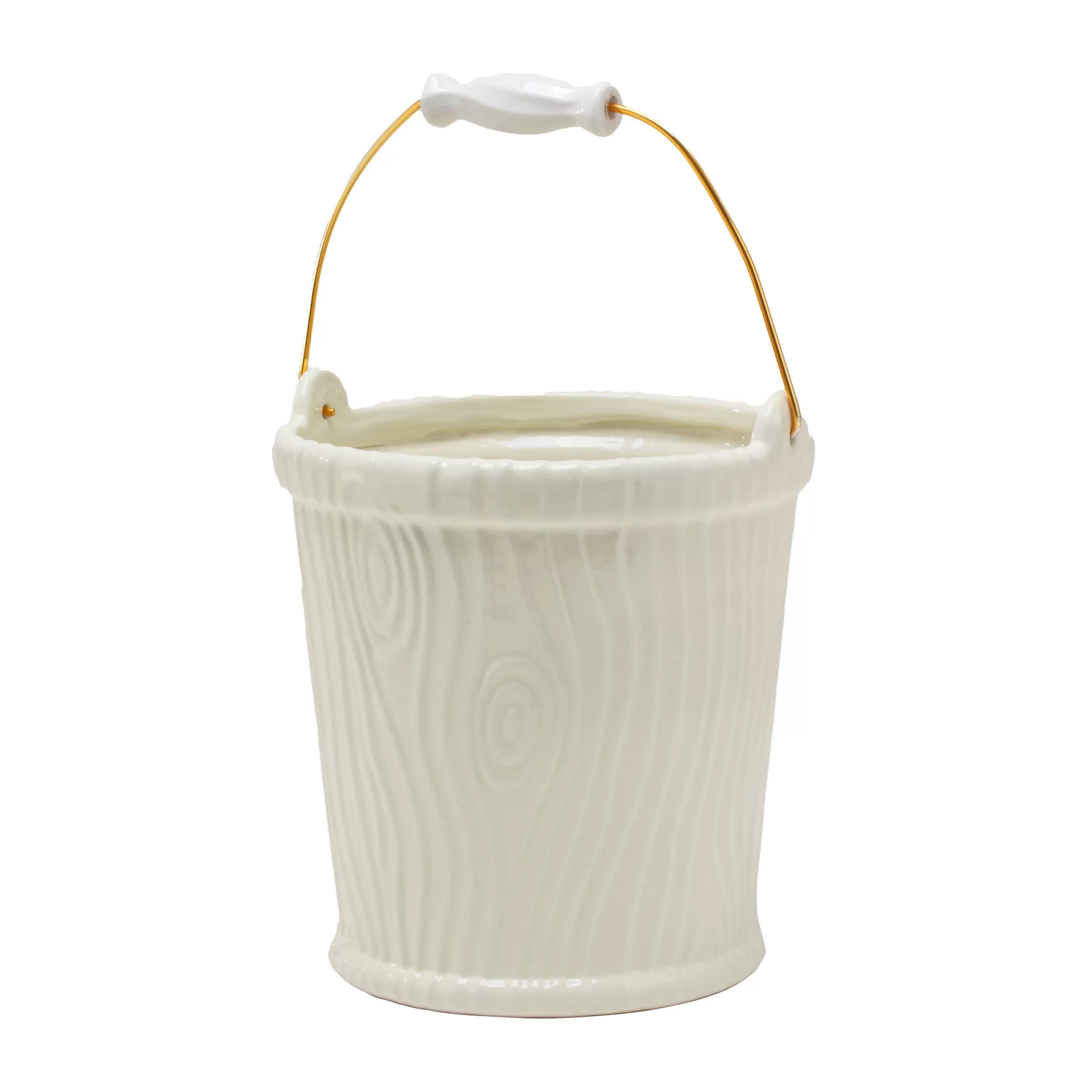 Autour Du Vin>Seletti Seau A Champagne Wood Ware Ceramique/ Vase - O 28 X H 31 Cm / Porcelaine Striee Effet Bois - Blanc
