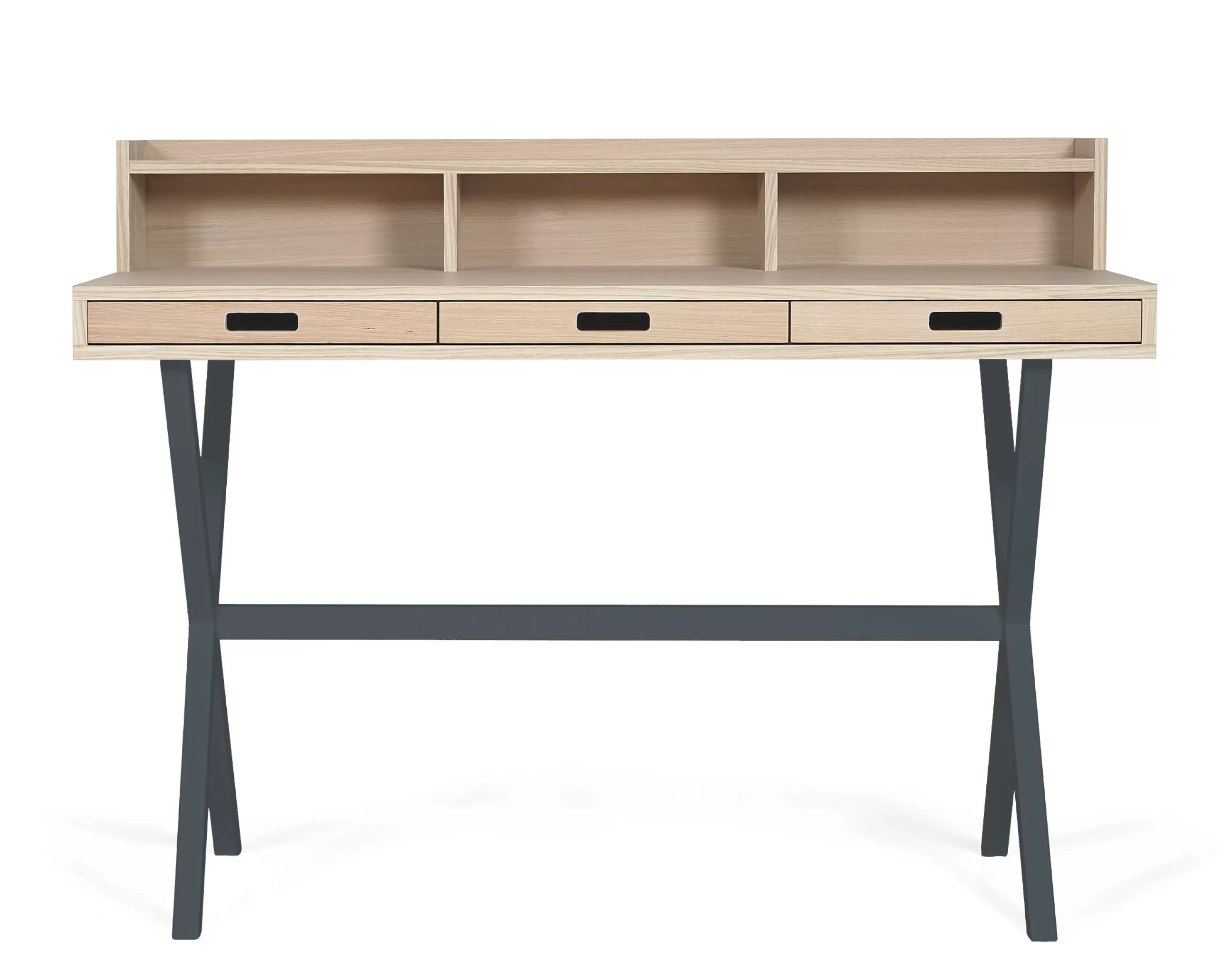 Consoles>Harto Secretaire Hyppolite Bois Gris - Chene - Gris Ardoise