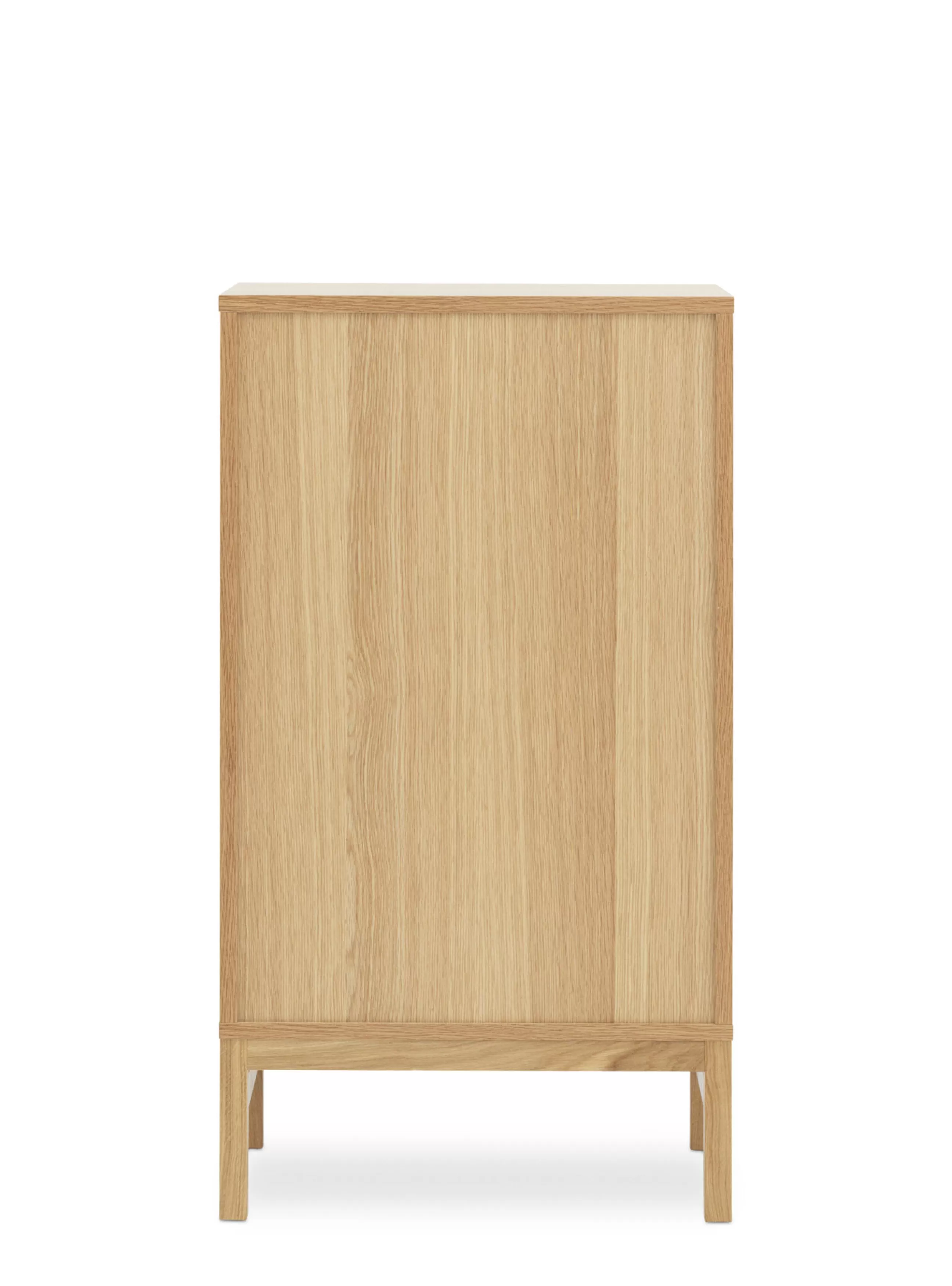 Meubles De Rangement>Normann Copenhagen Semainier Jalousi Bas Plastique Gris Bois Naturel / H 101 Cm - Rideau Plastique - Bois Naturel - Gris