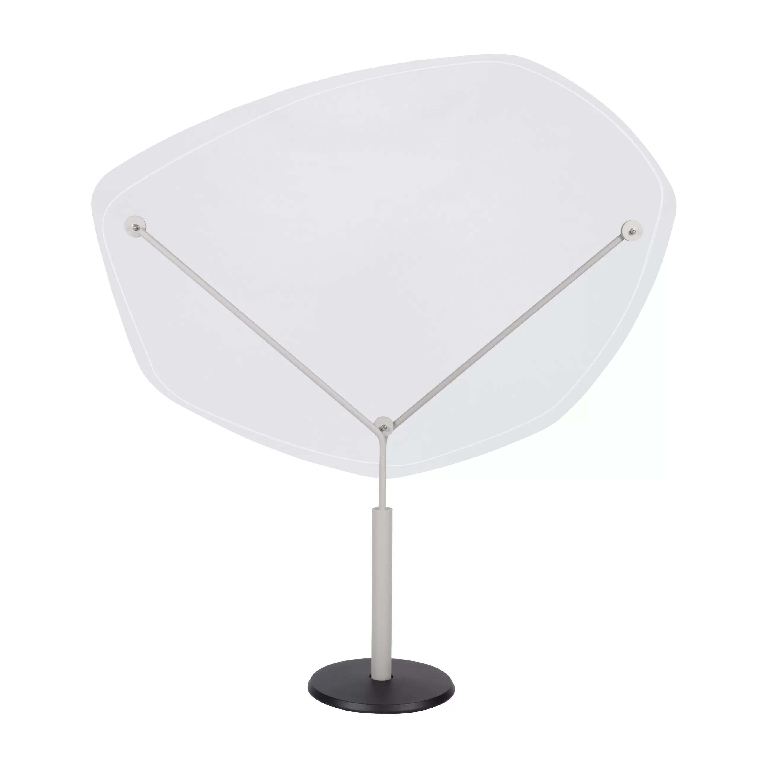 Paravents Séparations>Fermob Separateur De Table Autoportant Abelio Plastique Gris / Sur Pied - Plexiglass / H 150 X L140 Cm - Gris Argile - Transparent