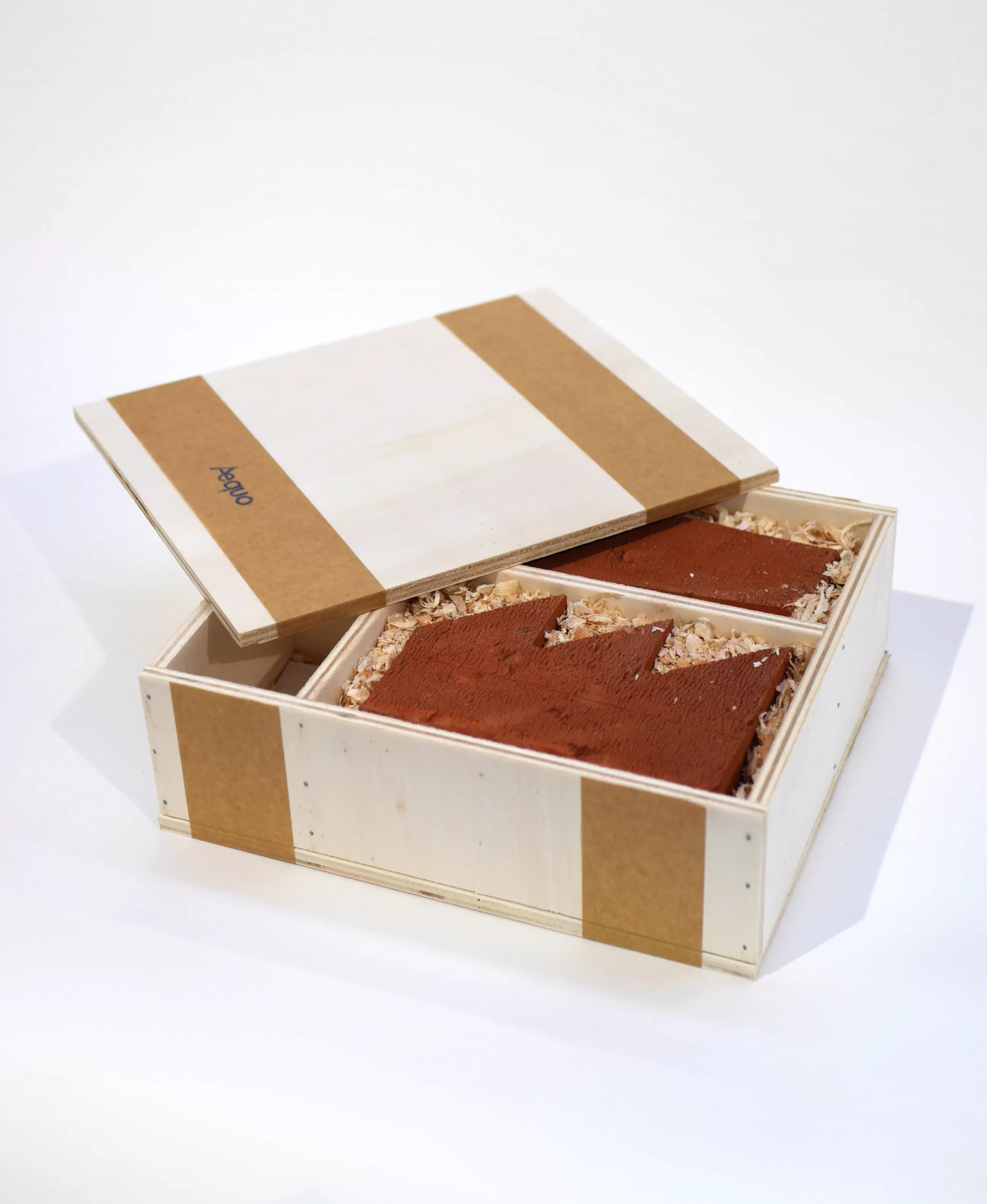 Accessoires Bureau>Aequo Design Serre-Livre Fabrique Ceramique Rouge Marron / Bougeoir - Brique Moulee Main Sculptee - Terraccotta