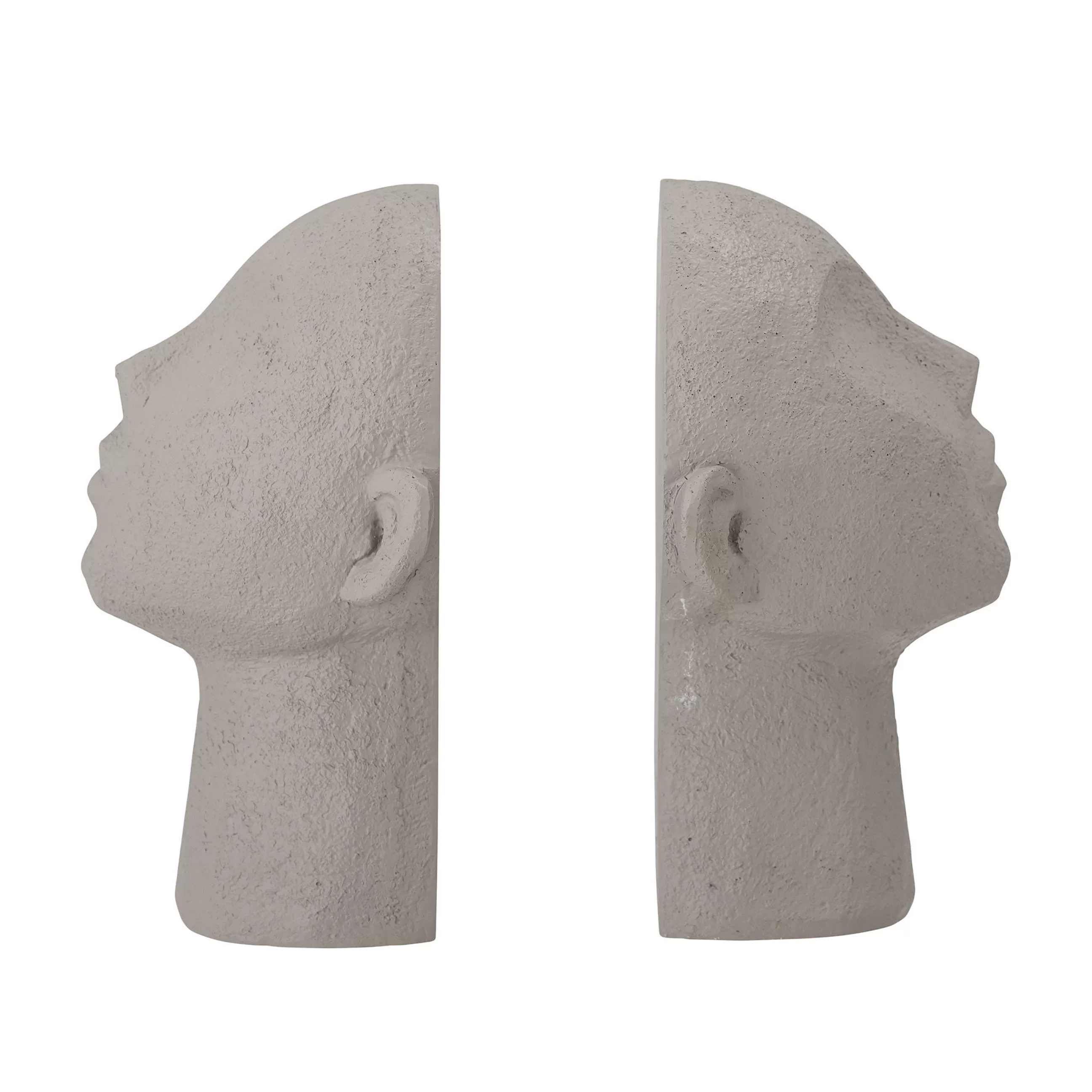 Accessoires Bureau>Bloomingville Serre-Livres Baldur Plastique Blanc Gris / Set De 2 - Polyresine - Blanc-Gris