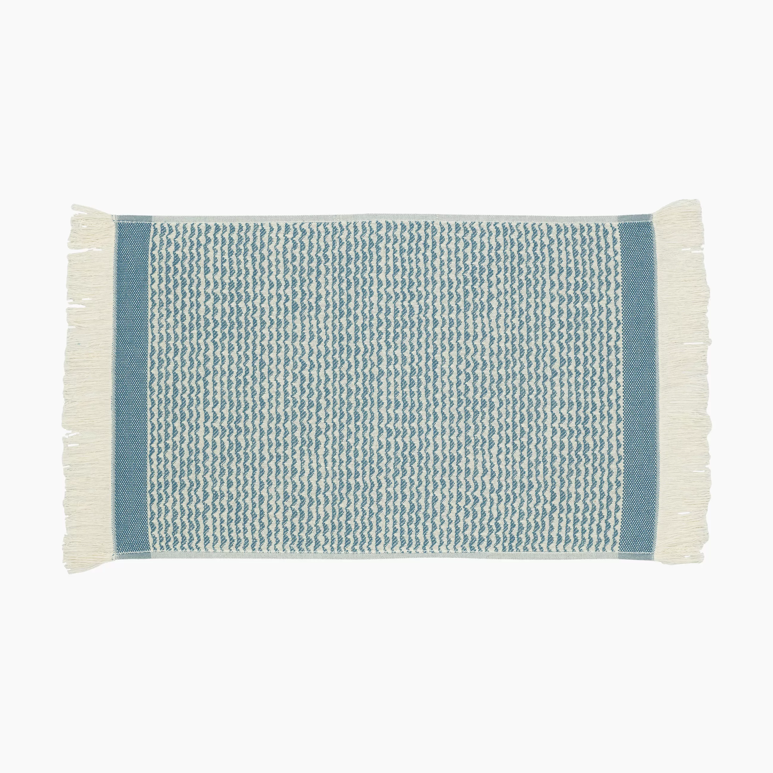 Linge De Bain>Marimekko Serviette De Toilette Papajo Tissu Bleu / 30 X 50 Cm - Blanc Casse - Turquoise