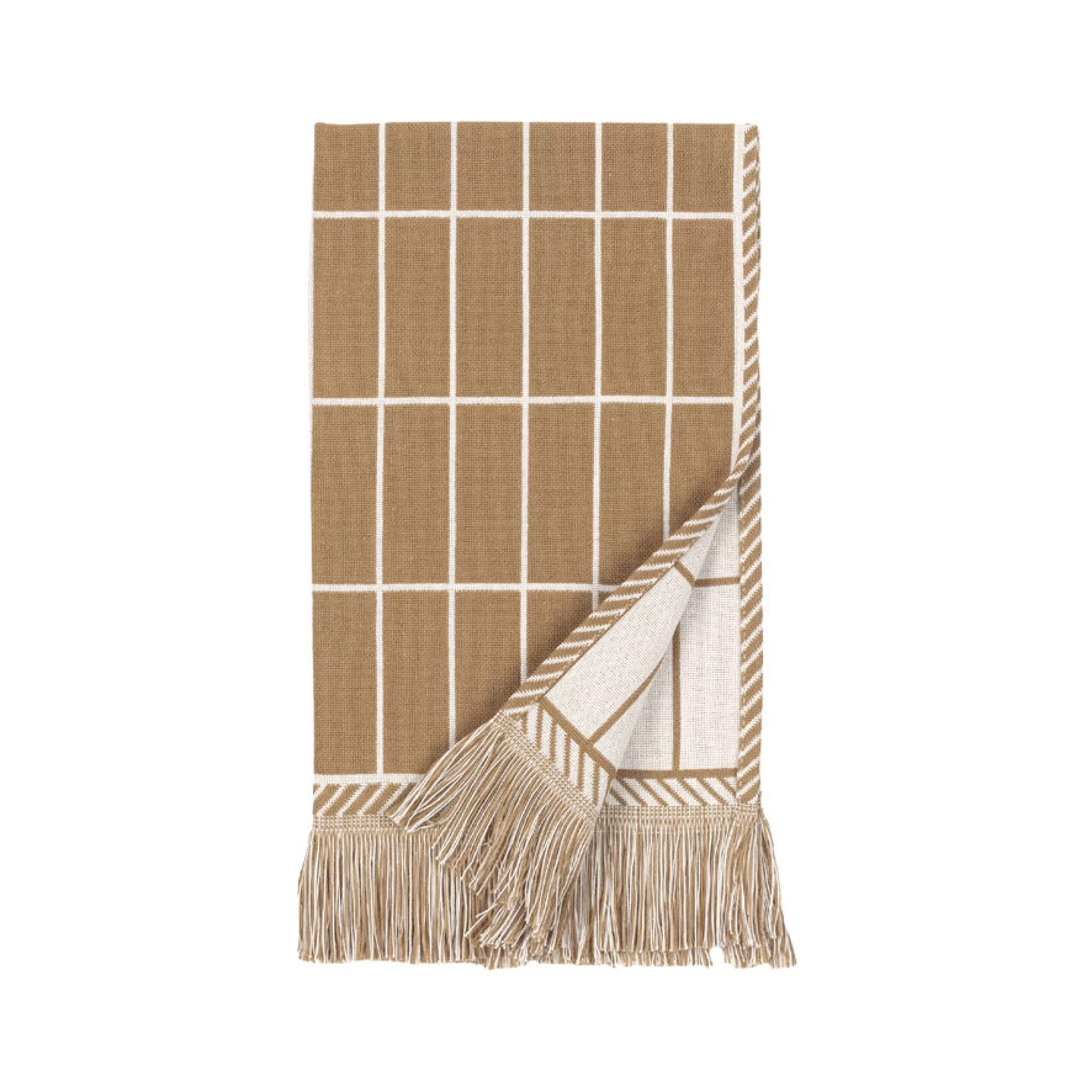Linge De Bain>Marimekko Serviette De Toilette Tiiliskivi Tissu Marron Beige / 30 X 50 Cm - Blanc Casse - Marron