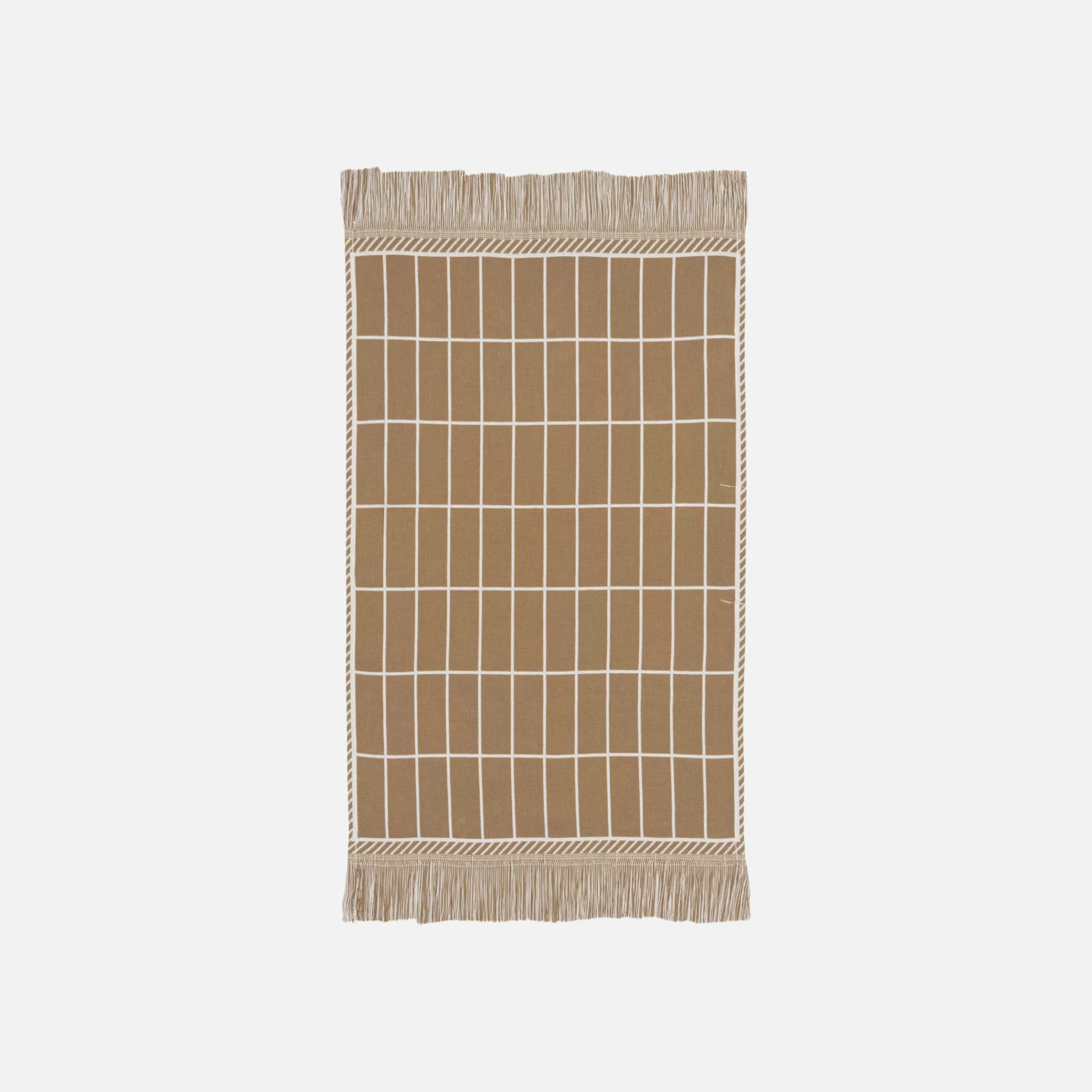 Linge De Bain>Marimekko Serviette De Toilette Tiiliskivi Tissu Marron Beige / 30 X 50 Cm - Blanc Casse - Marron